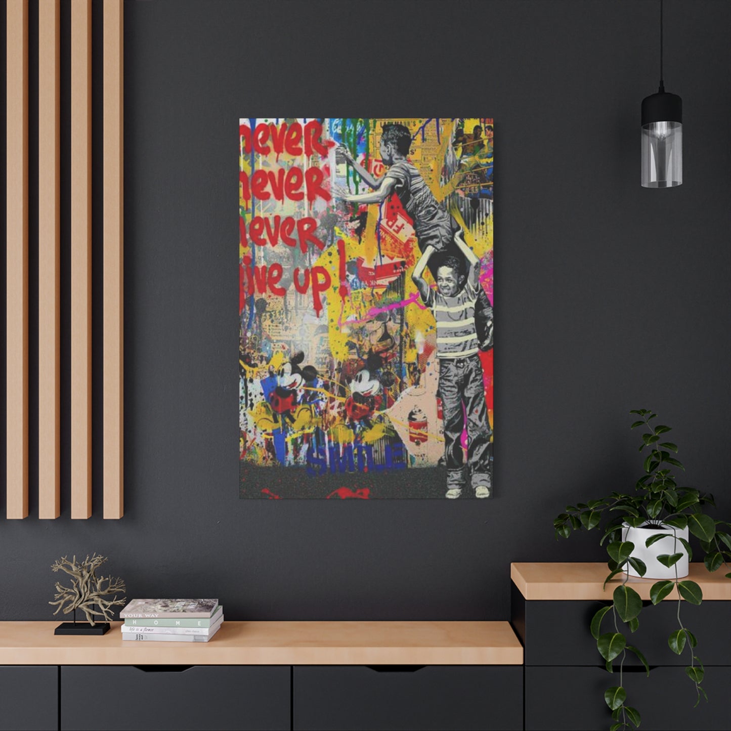 Never Give Up Modernism Wall Art & Canvas Prints