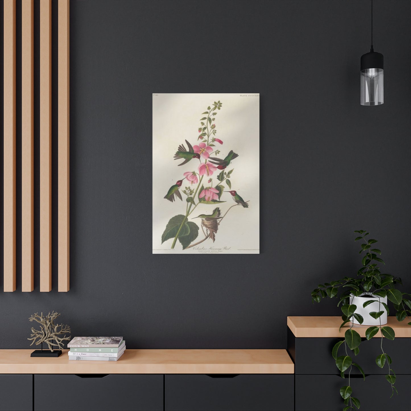 Humming Bird On Flower Painting Wall Art & Canvas Prints