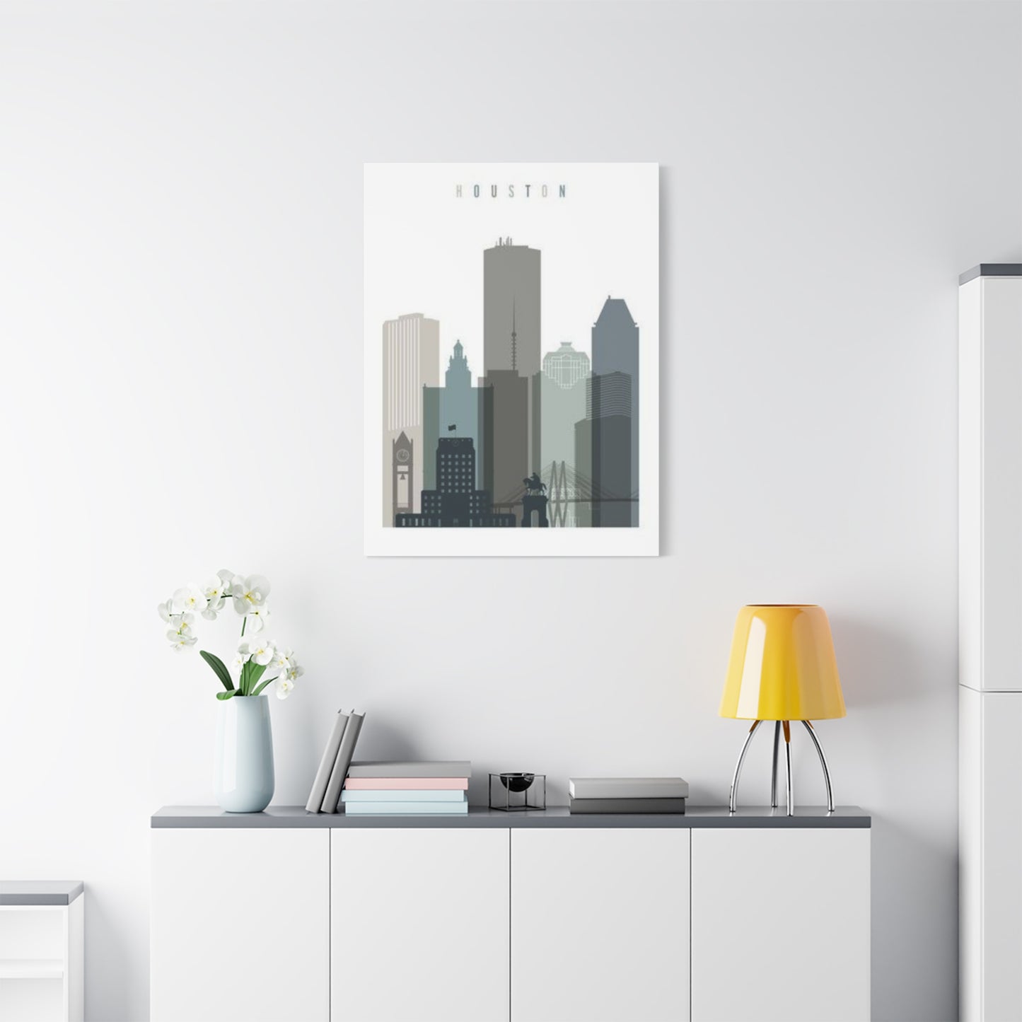 Houston Skyline Painting Wall Art & Canvas Prints