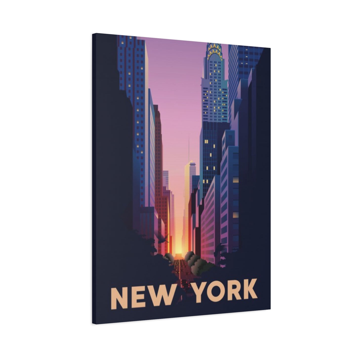 Streets Sunset Of New York City Wall Art & Canvas Prints