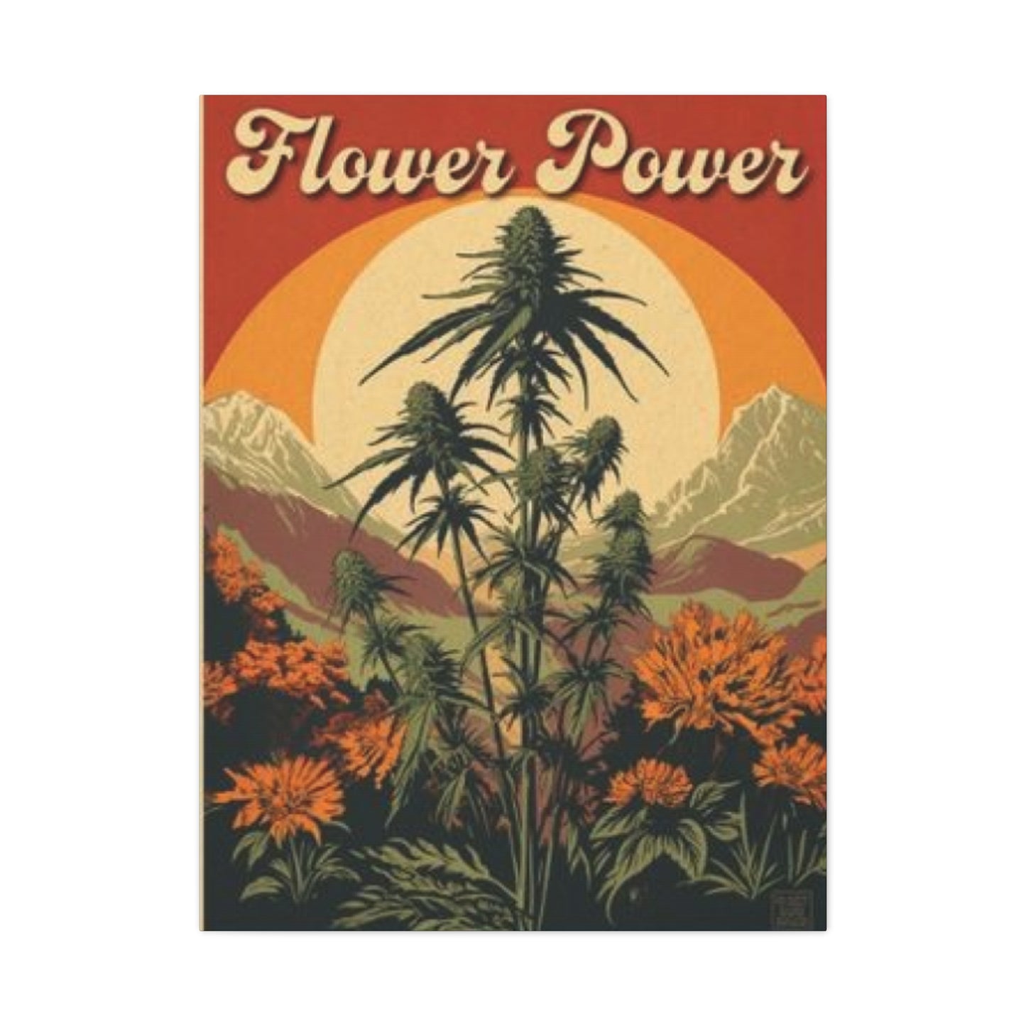 Flower Power Marijuana Wall Art & Canvas Prints