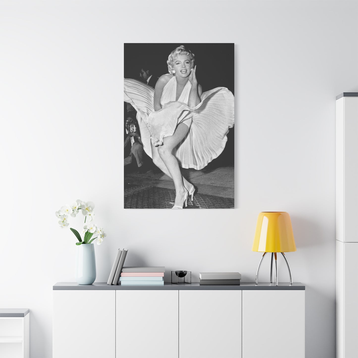 Greyscale Beautiful Marilyn Monroe Candid Photo Wall Art & Canvas Prints