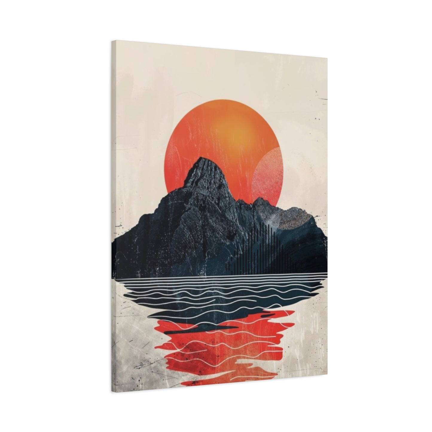 Sunset In Mountains Modernism Wall Art & Canvas Prints