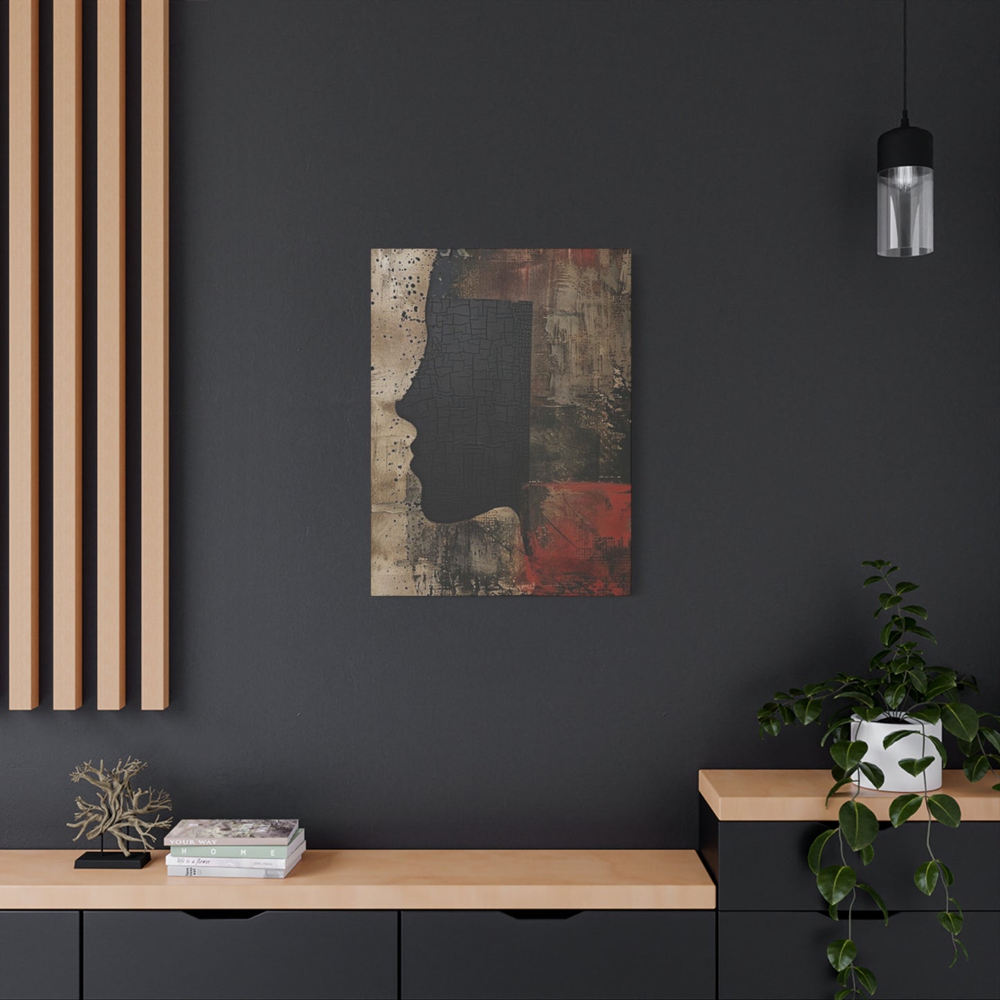 Face Silhouette Modernism Wall Art & Canvas Prints