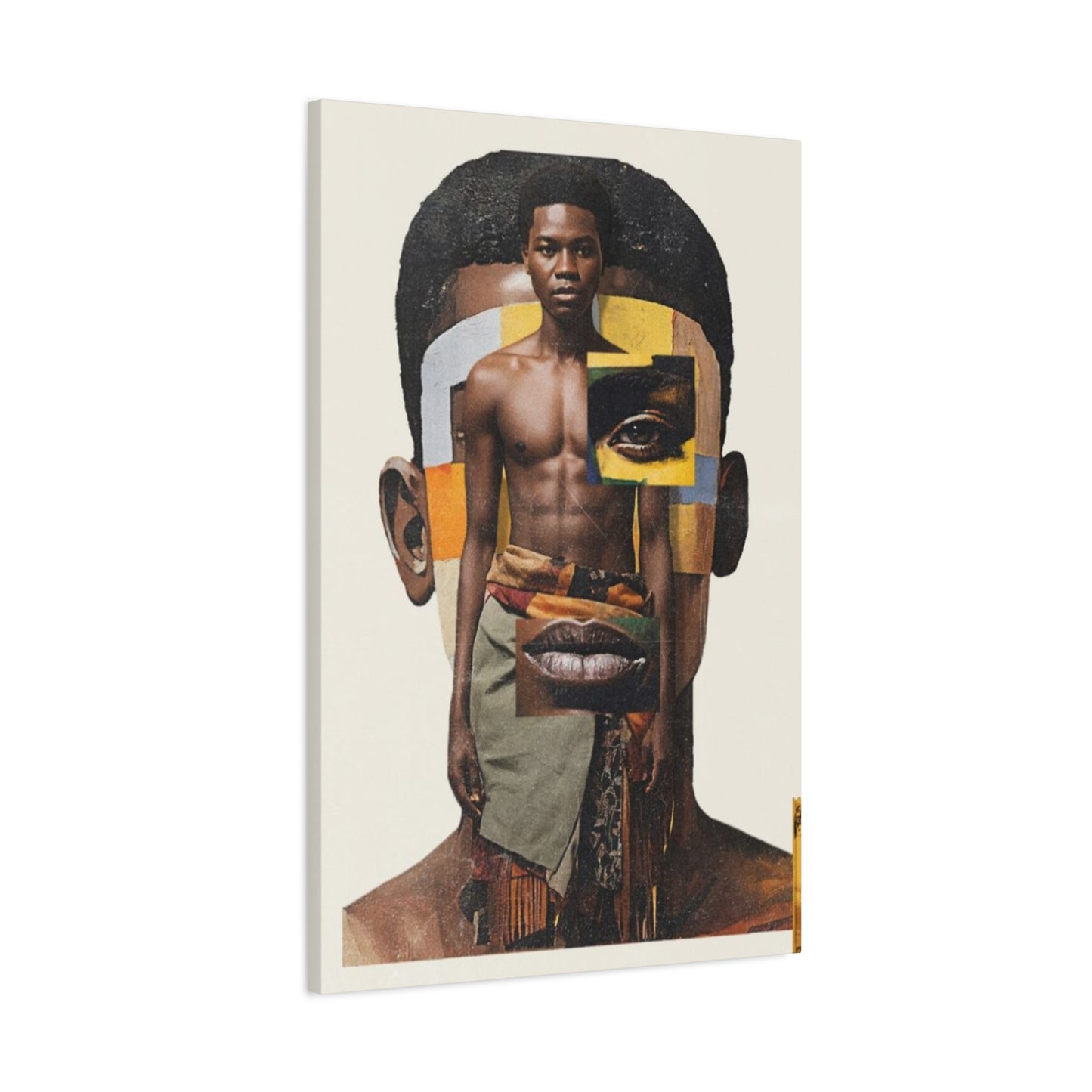 African Boy Mixed Media Wall Art & Canvas Prints