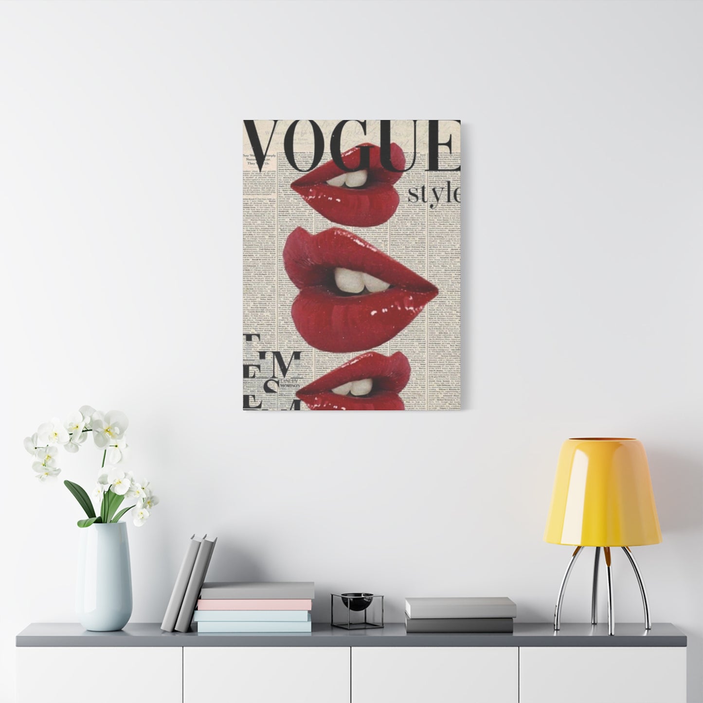 Vogue Lips Modernism Wall Art & Canvas Prints