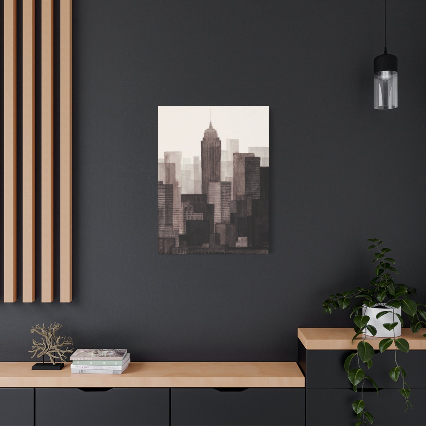 Black & White City Skyline NYC Skyline Wall Art & Canvas Prints