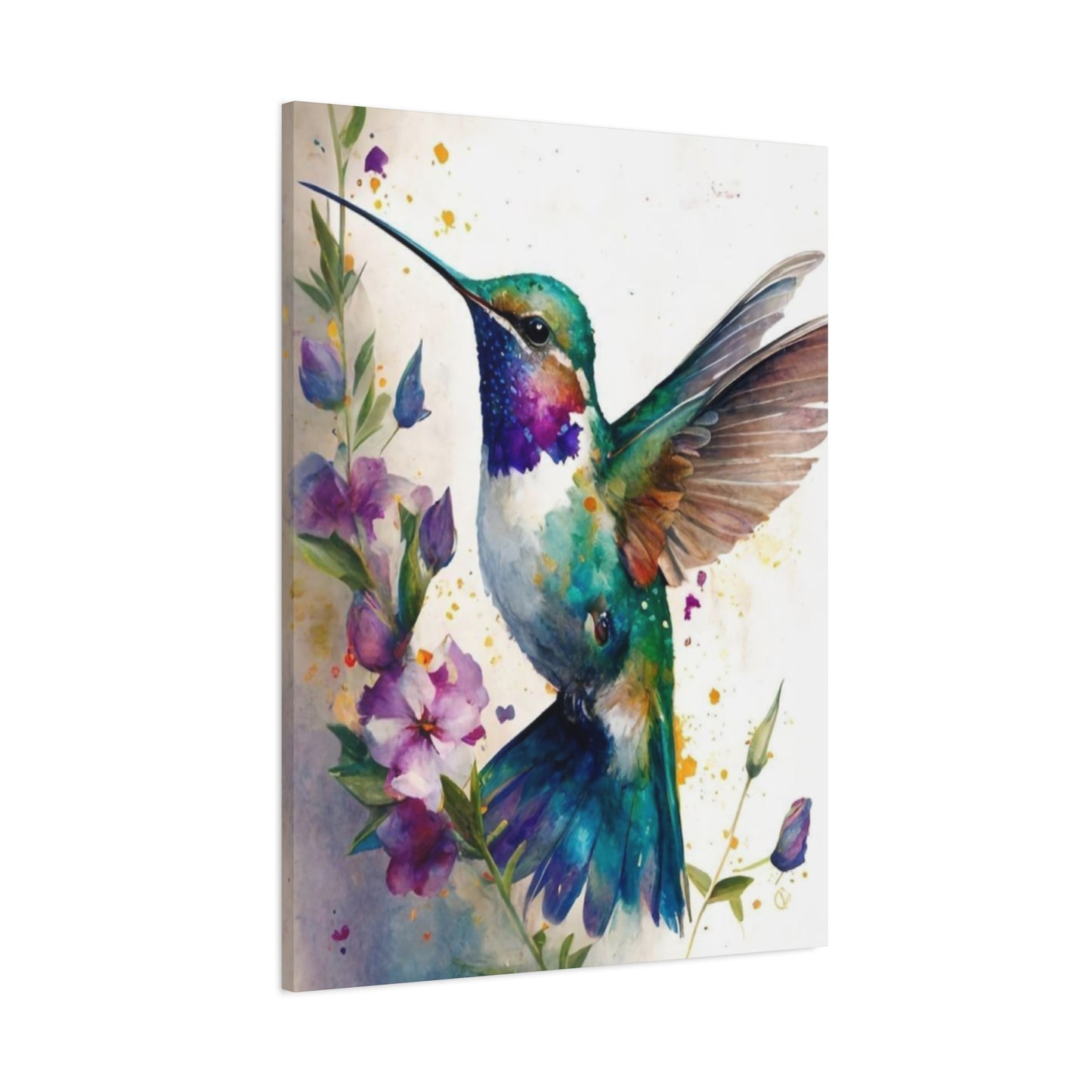 Colorful Humming Bird Painting Wall Art & Canvas Prints