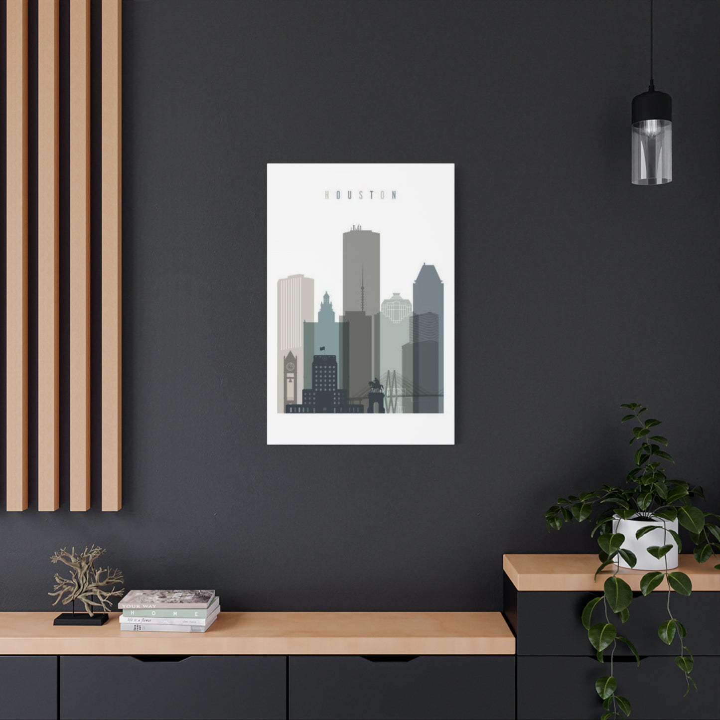 Houston Skyline Painting Wall Art & Canvas Prints