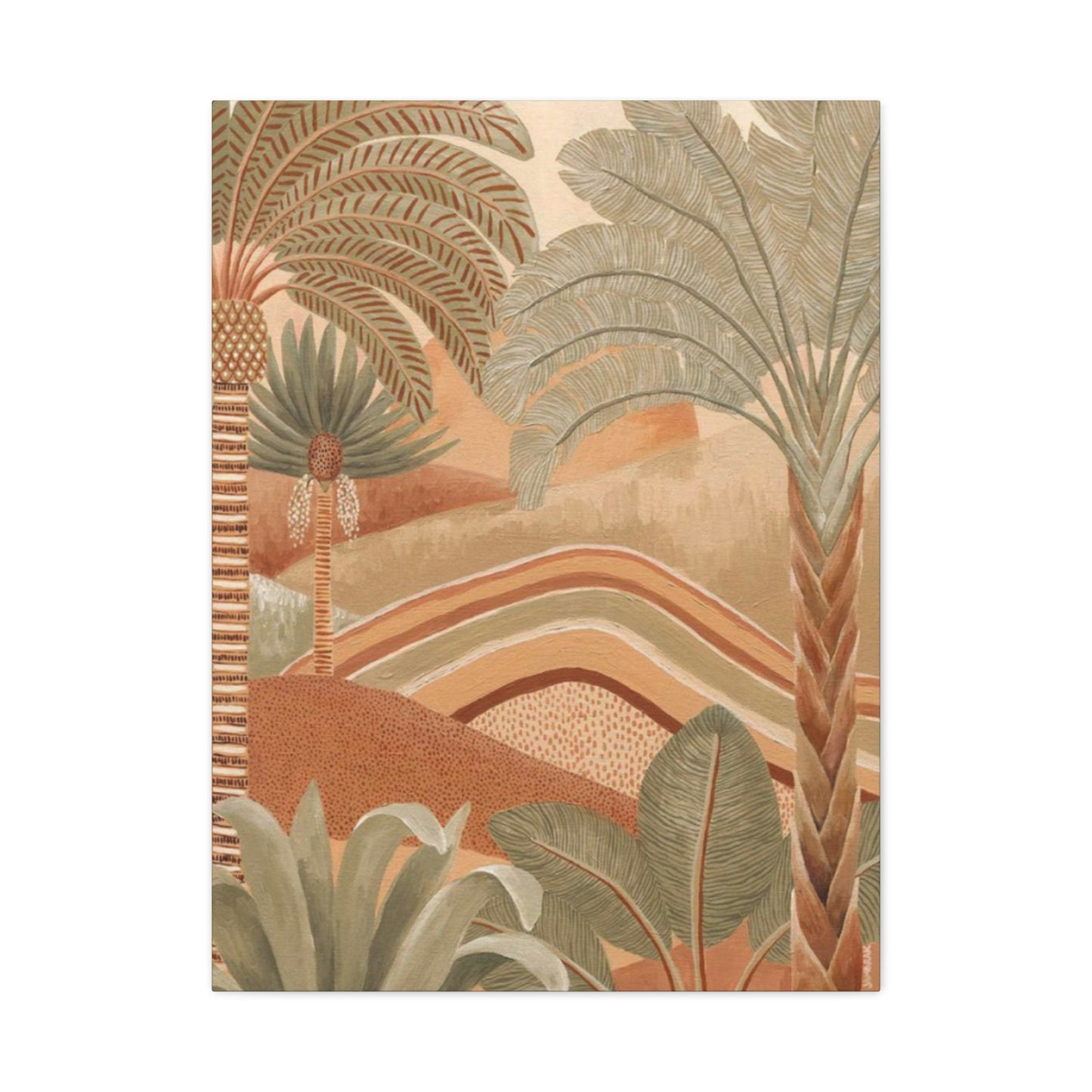 Brown & Green Palm Tree Wall Art & Canvas Prints