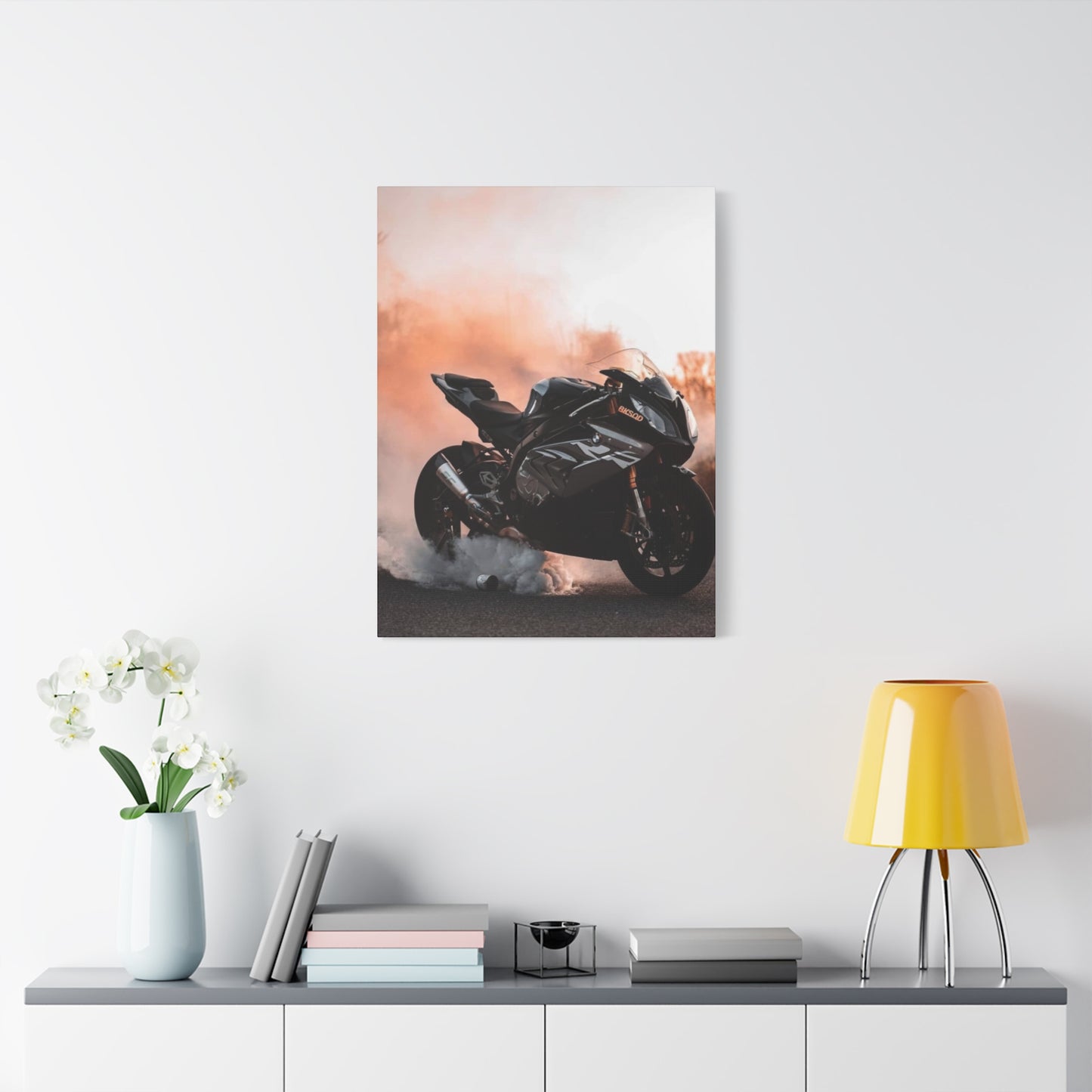 Superbike Burnout Motorcycle Wall Art & Canvas Prints