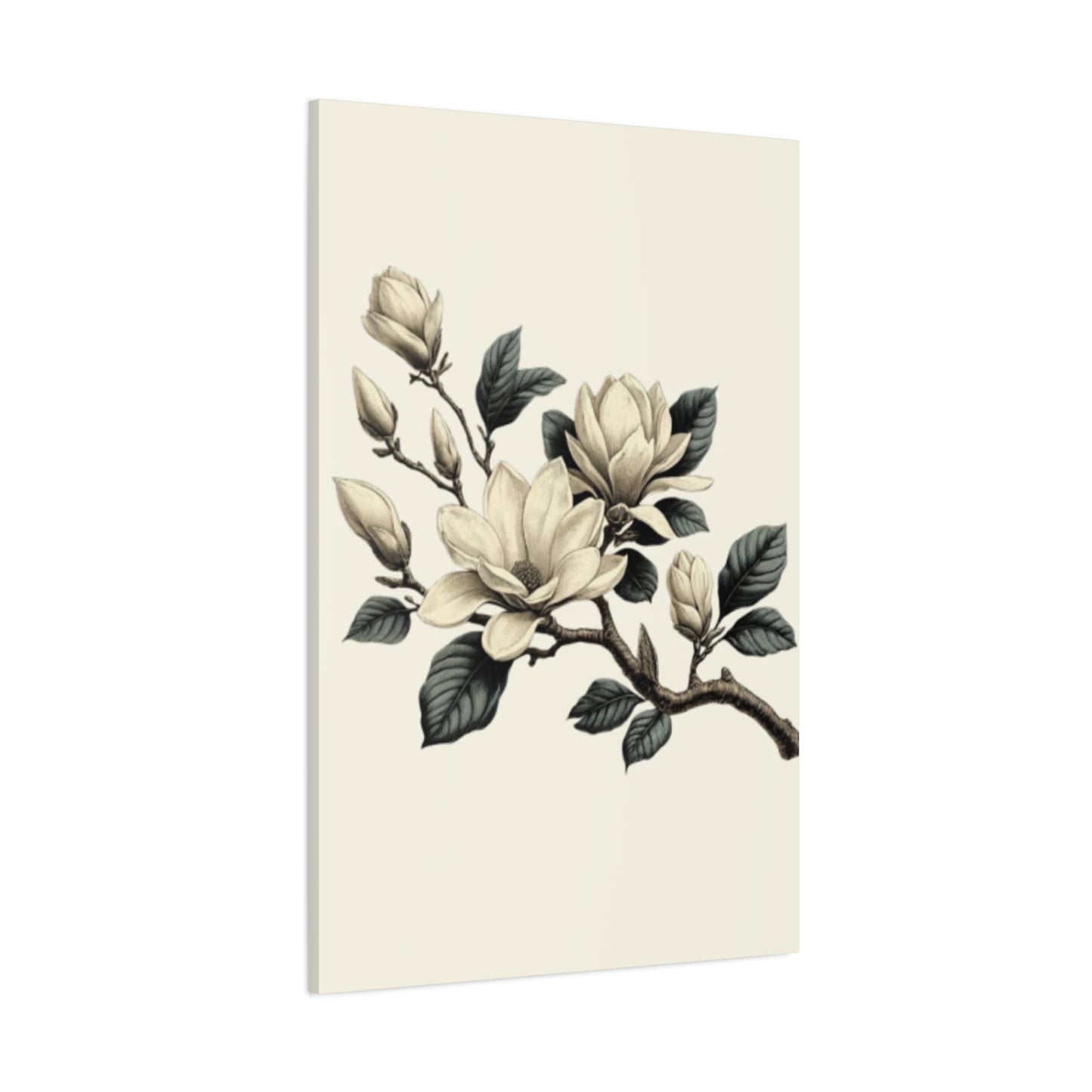 White Magnolia Flower Painting Wall Art & Canvas Prints