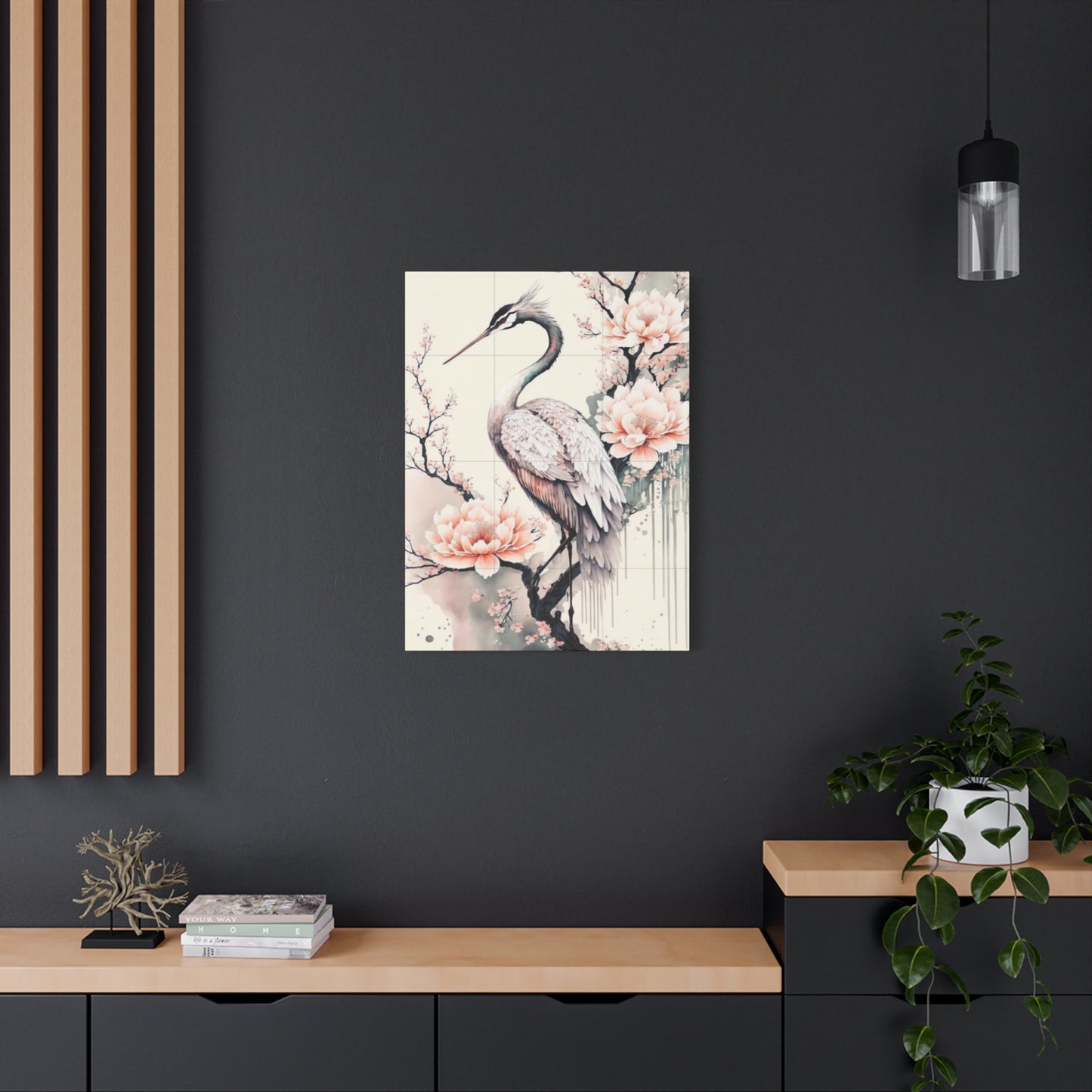 Pink Heron Wall Art & Canvas Prints