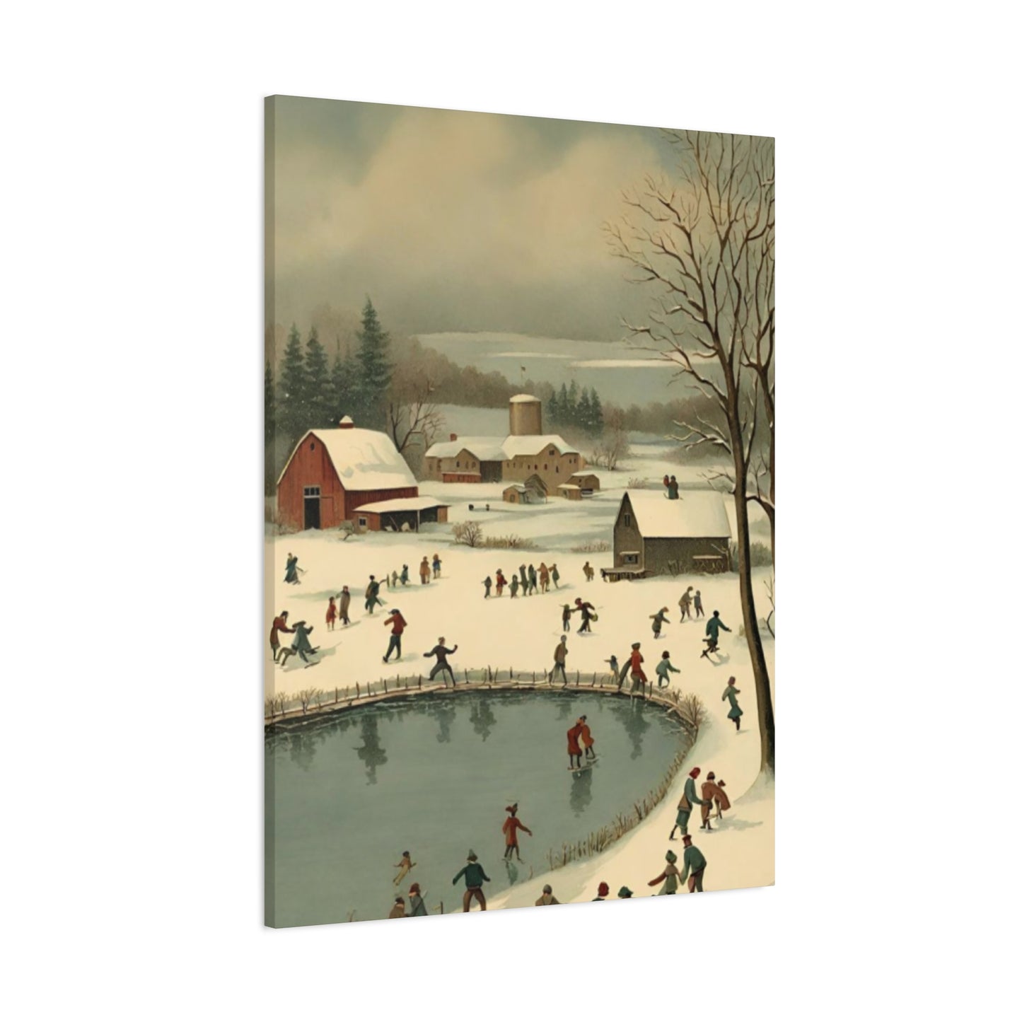 People Enjoying In Snow Wall Art & Canvas Prints