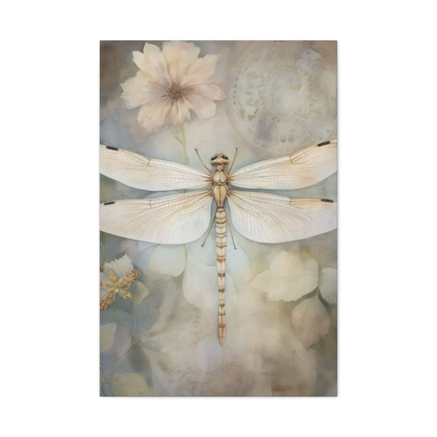 Earthy Creamy Dragonfly Wall Art & Canvas Prints