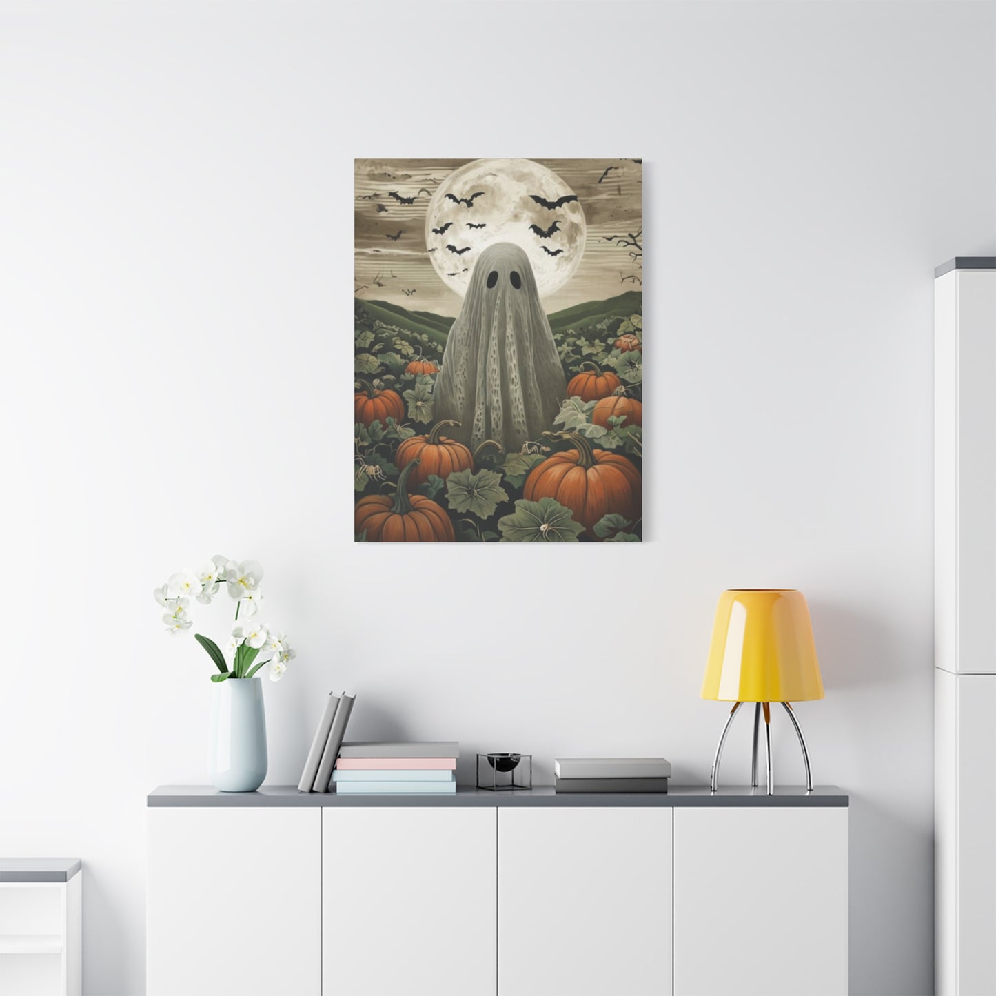 Full Moon Scarecrow Painting Wall Art & Canvas Prints