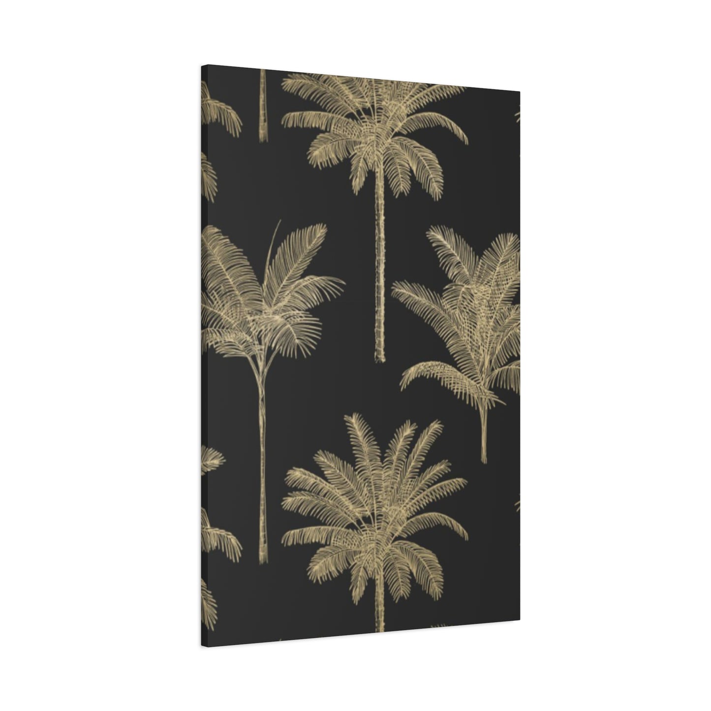 Blue & Golden Palm Tree Wall Art & Canvas Prints