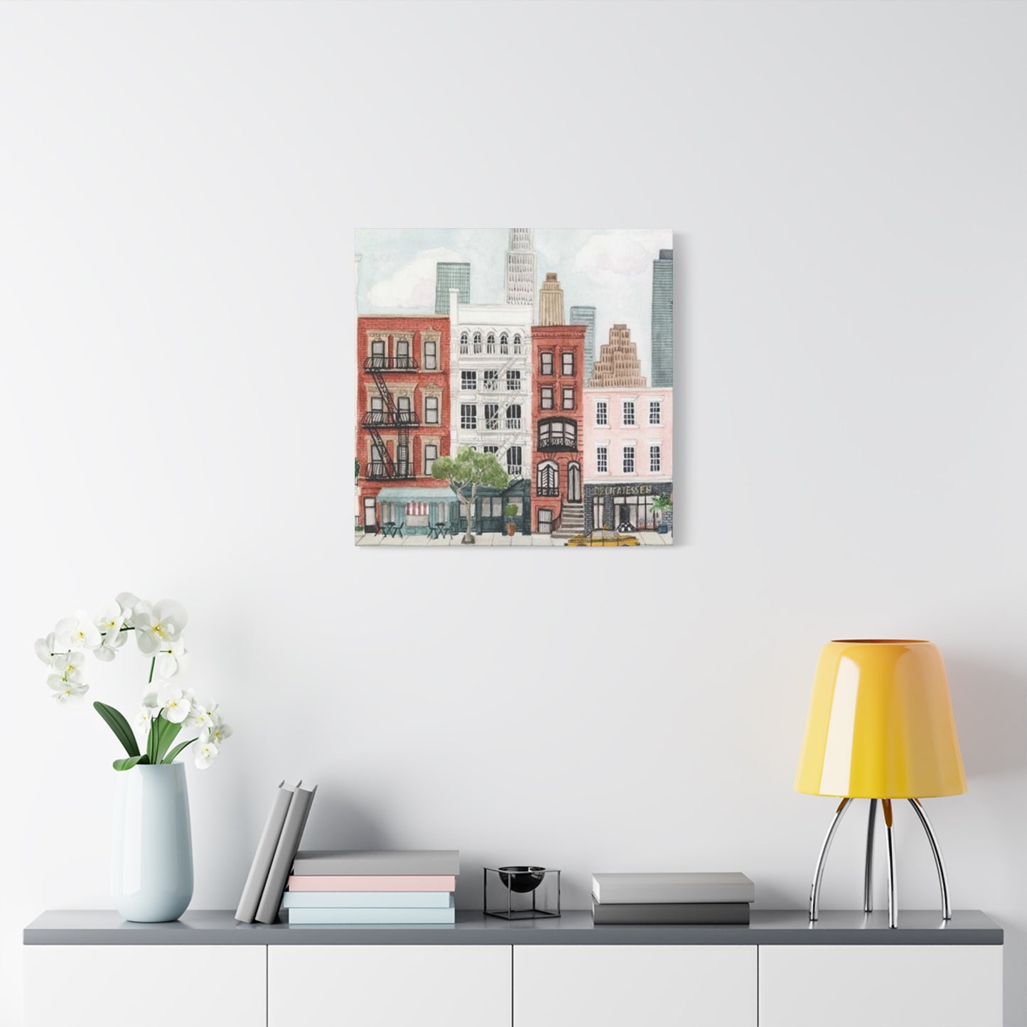 New York Buildings Drawing NYC Skylines Wall Art & Canvas Prints