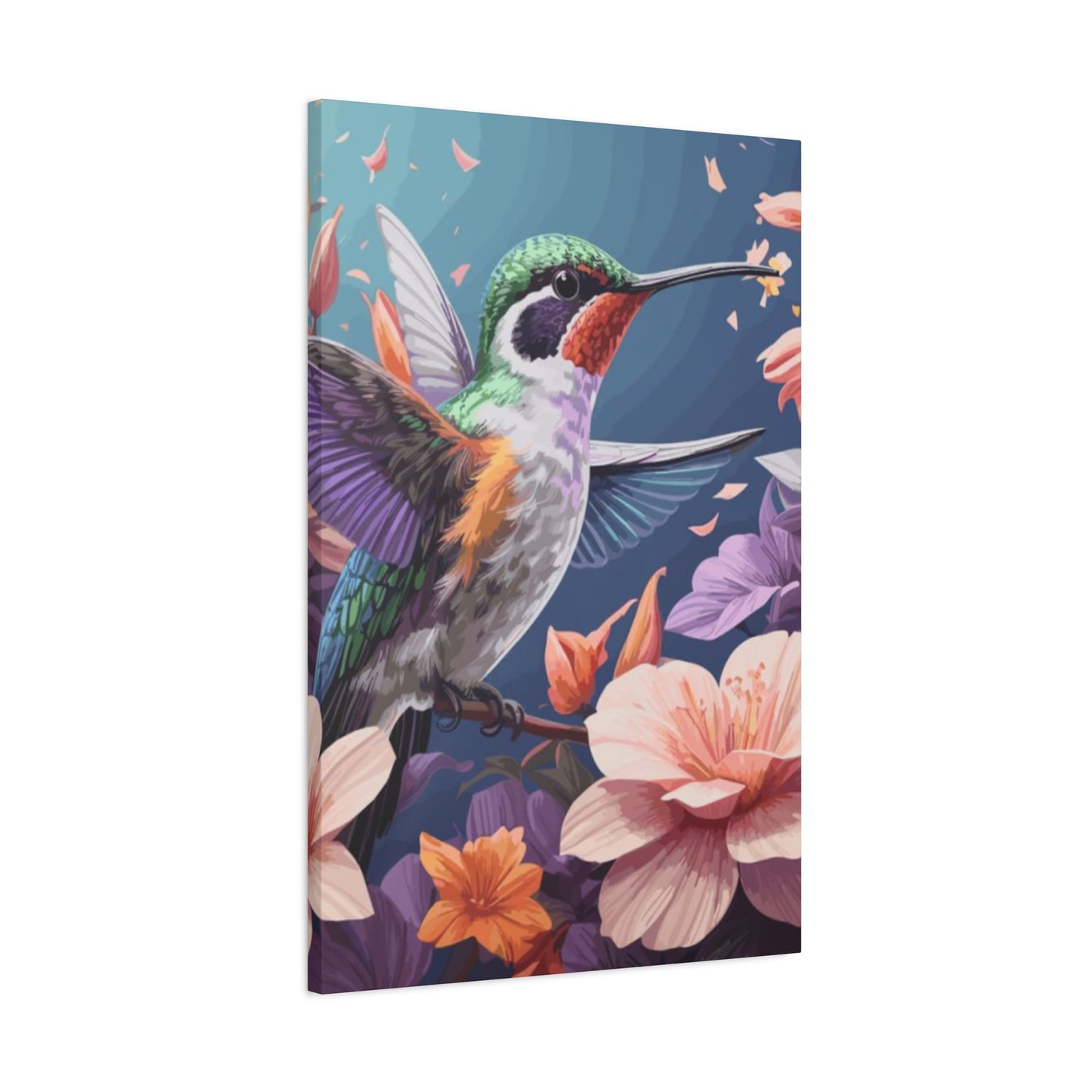 Humming Bird Closeup Painting Wall Art & Canvas Prints