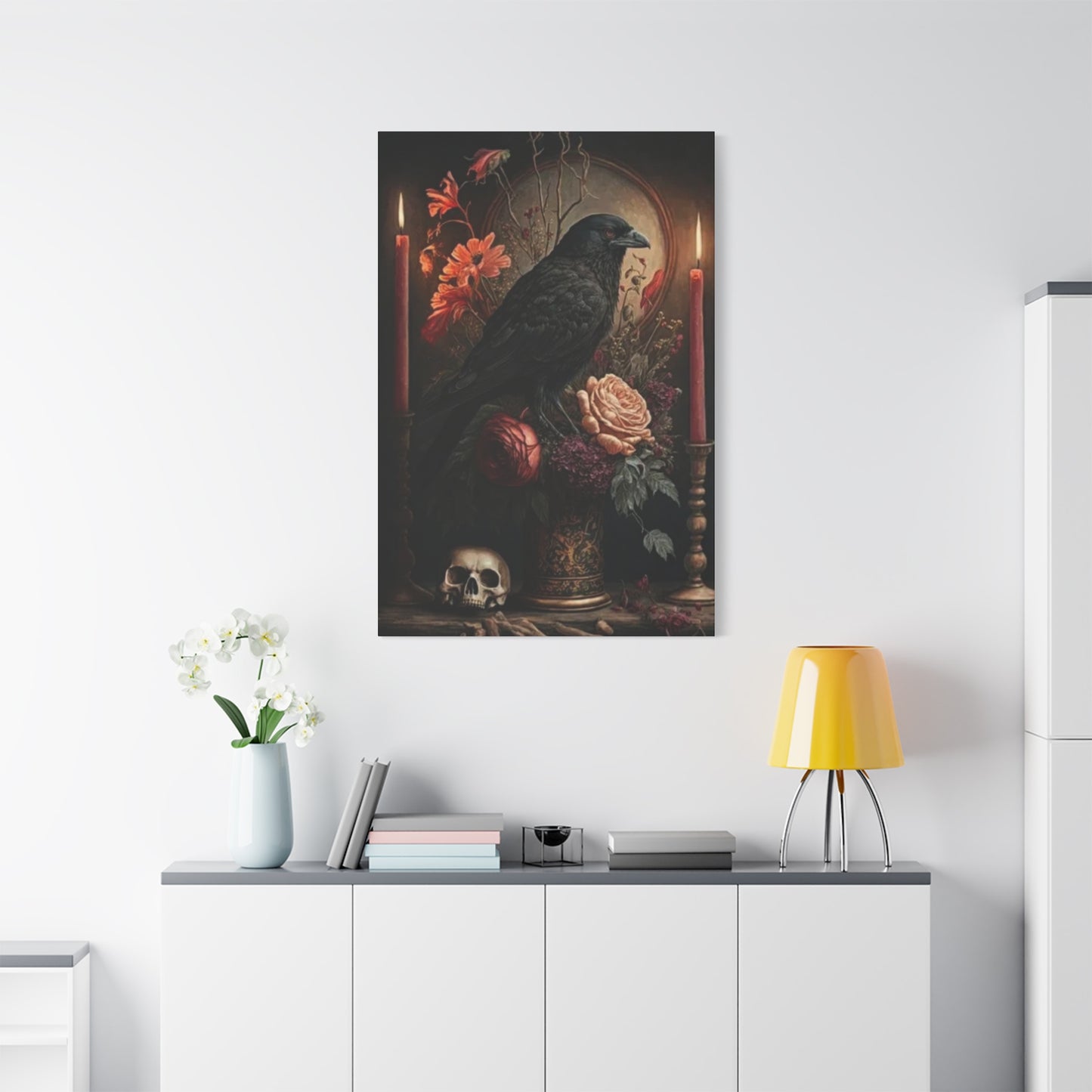 Scary Crow Halloween Wall Art & Canvas Prints