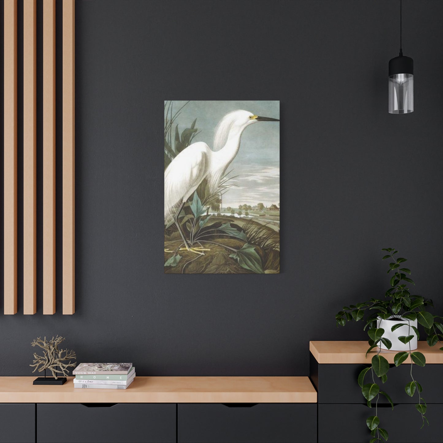 Long Beak White Heron Wall Art & Canvas Prints