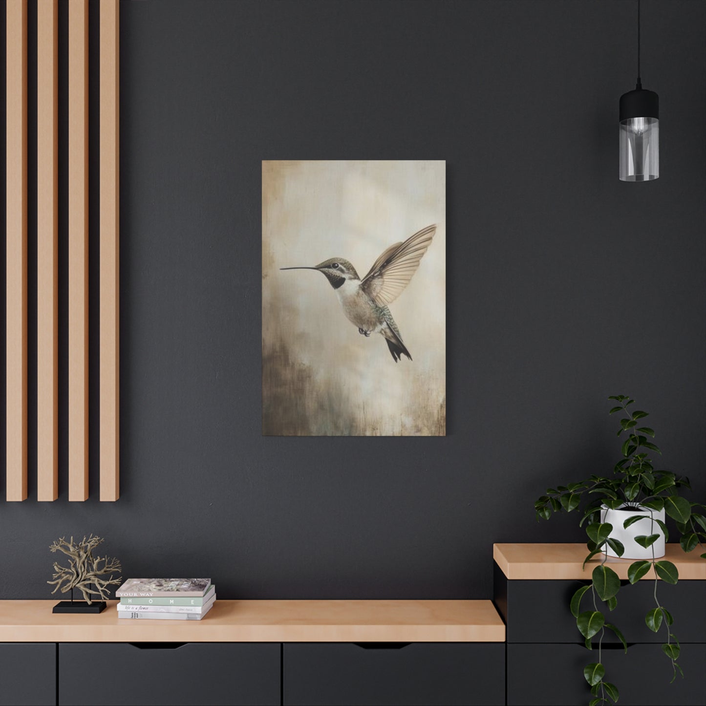 Flying Humming Bird Painting Wall Art & Canvas Prints