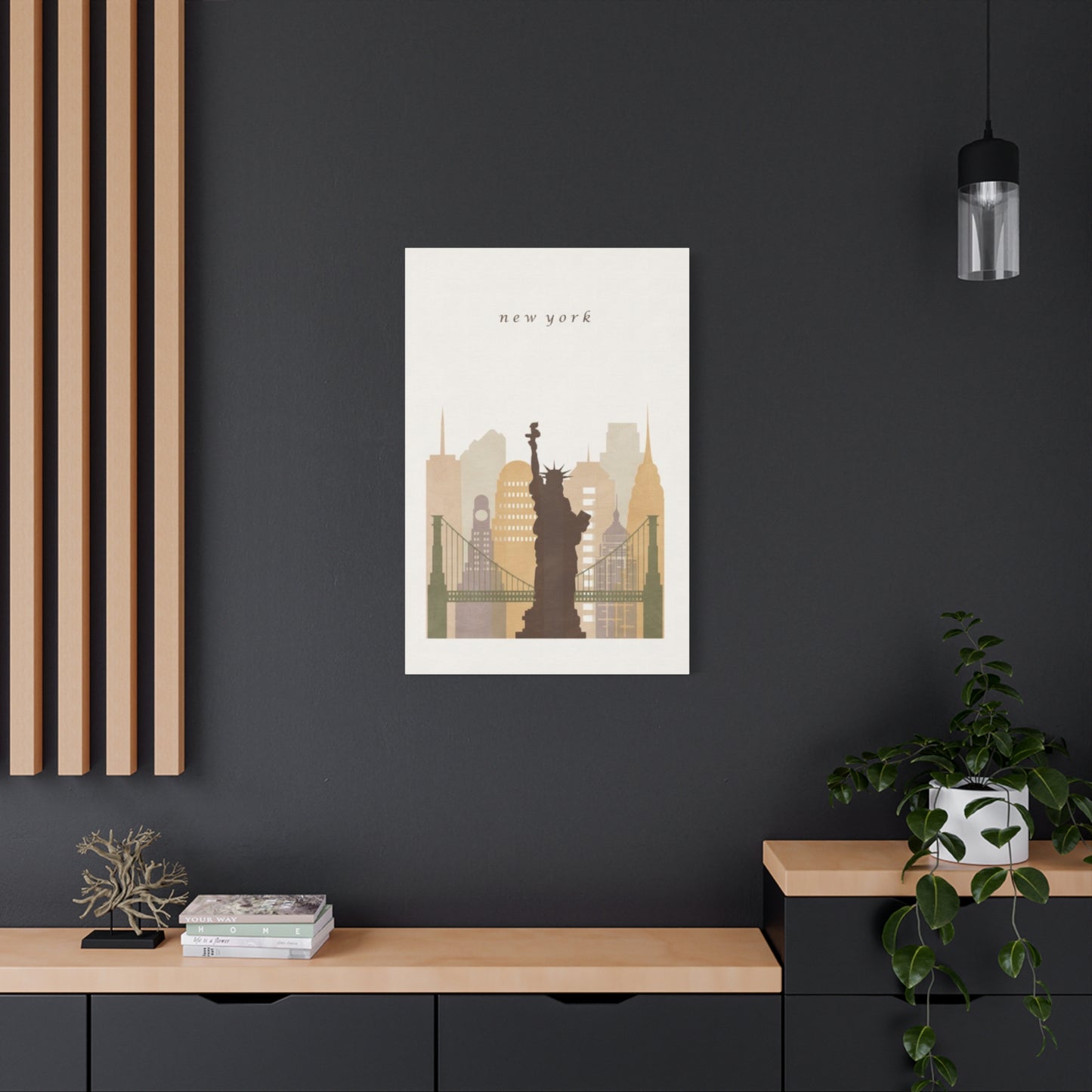 Statue Of Liberty Sepia Poster NYC Skyline Wall Art & Canvas Prints