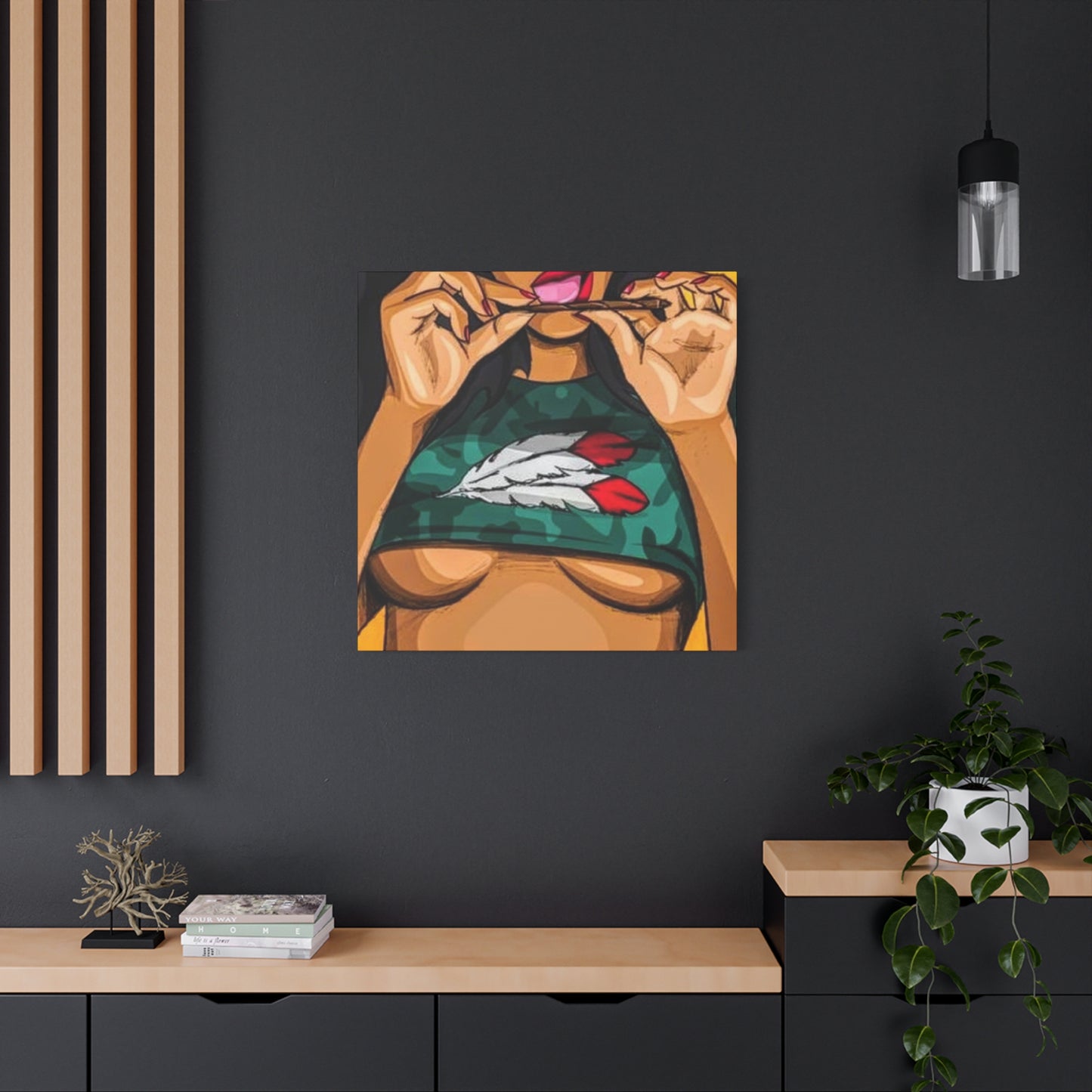 Women With Joint Marijuana Wall Art & Canvas Prints