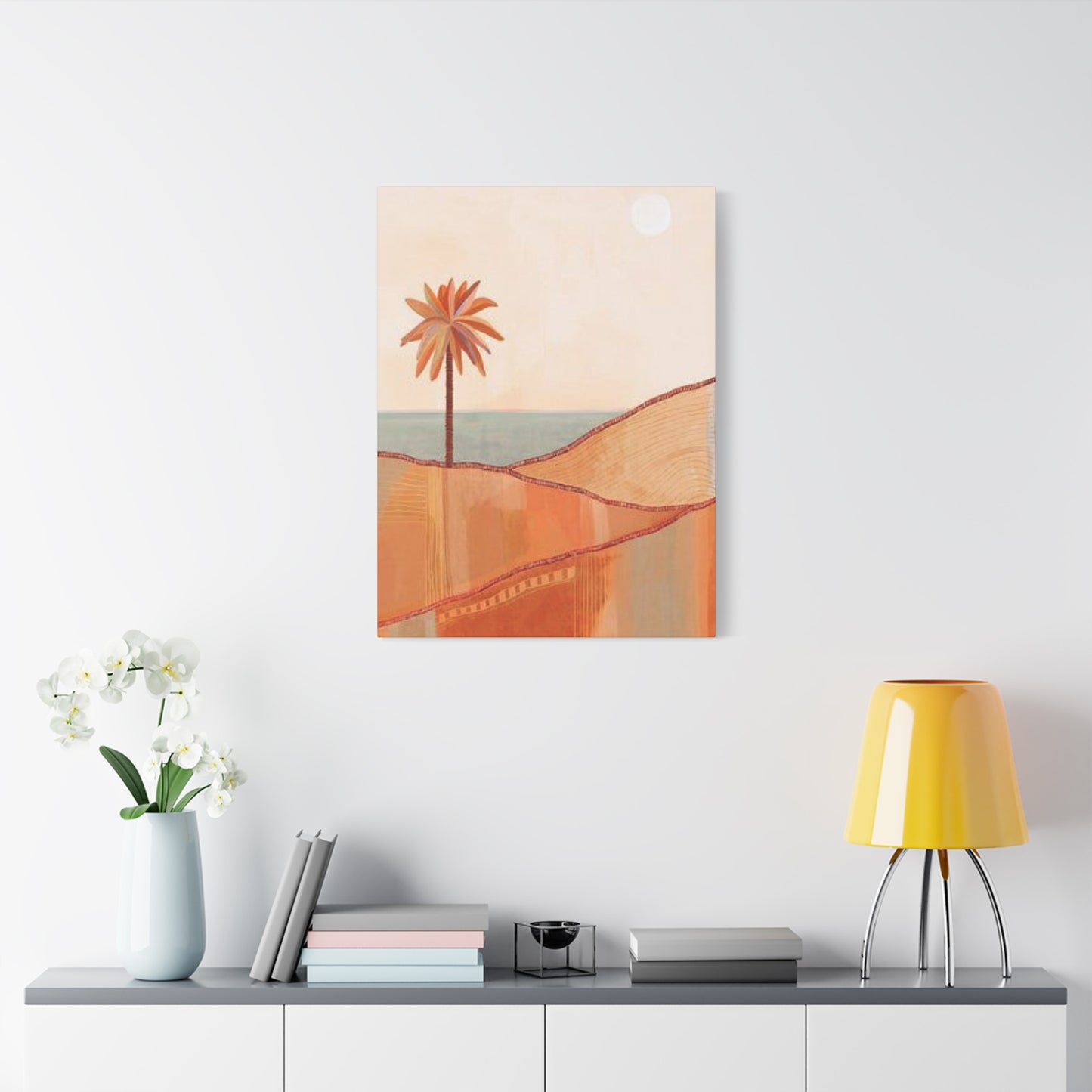 Brown Palm Tree In The Desert Wall Art & Canvas Prints