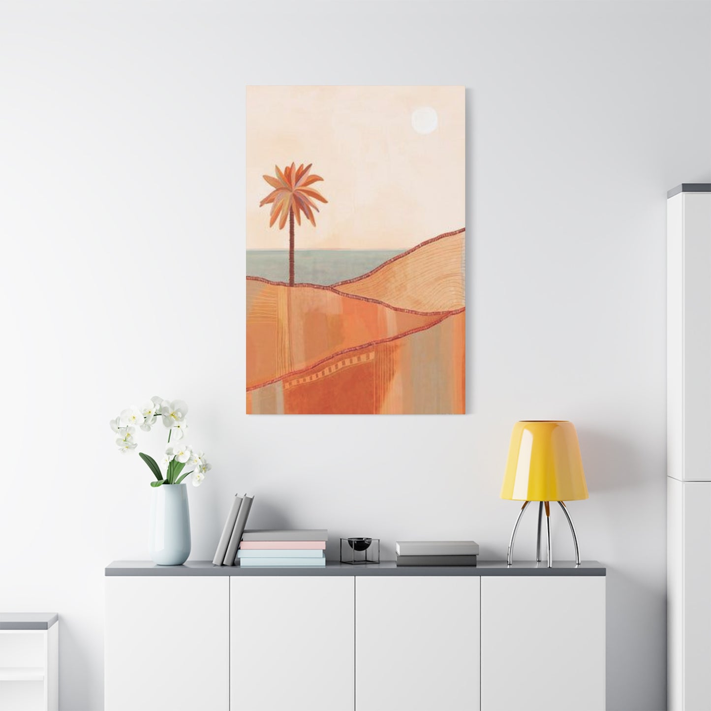 Brown Palm Tree In The Desert Wall Art & Canvas Prints