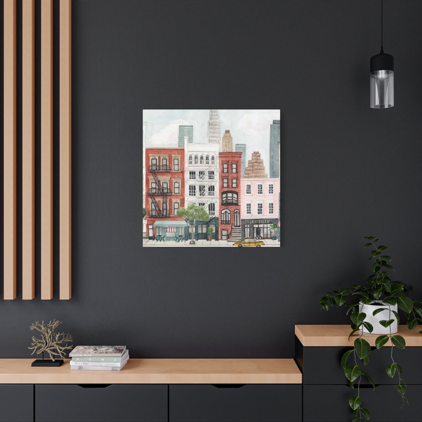 New York Buildings Drawing NYC Skylines Wall Art & Canvas Prints