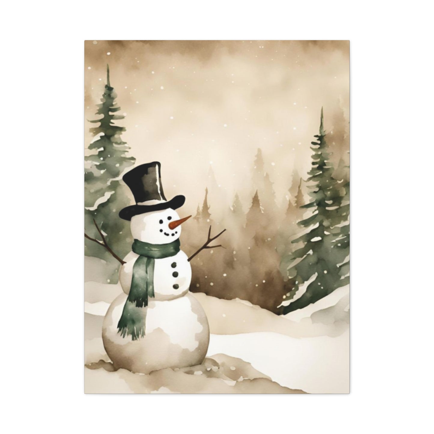 Happy Snowman Wall Art & Canvas Prints