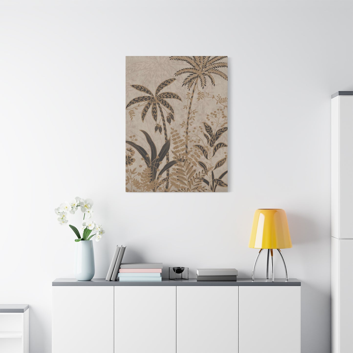 Brown Color Small Palm Tree Wall Art & Canvas Prints