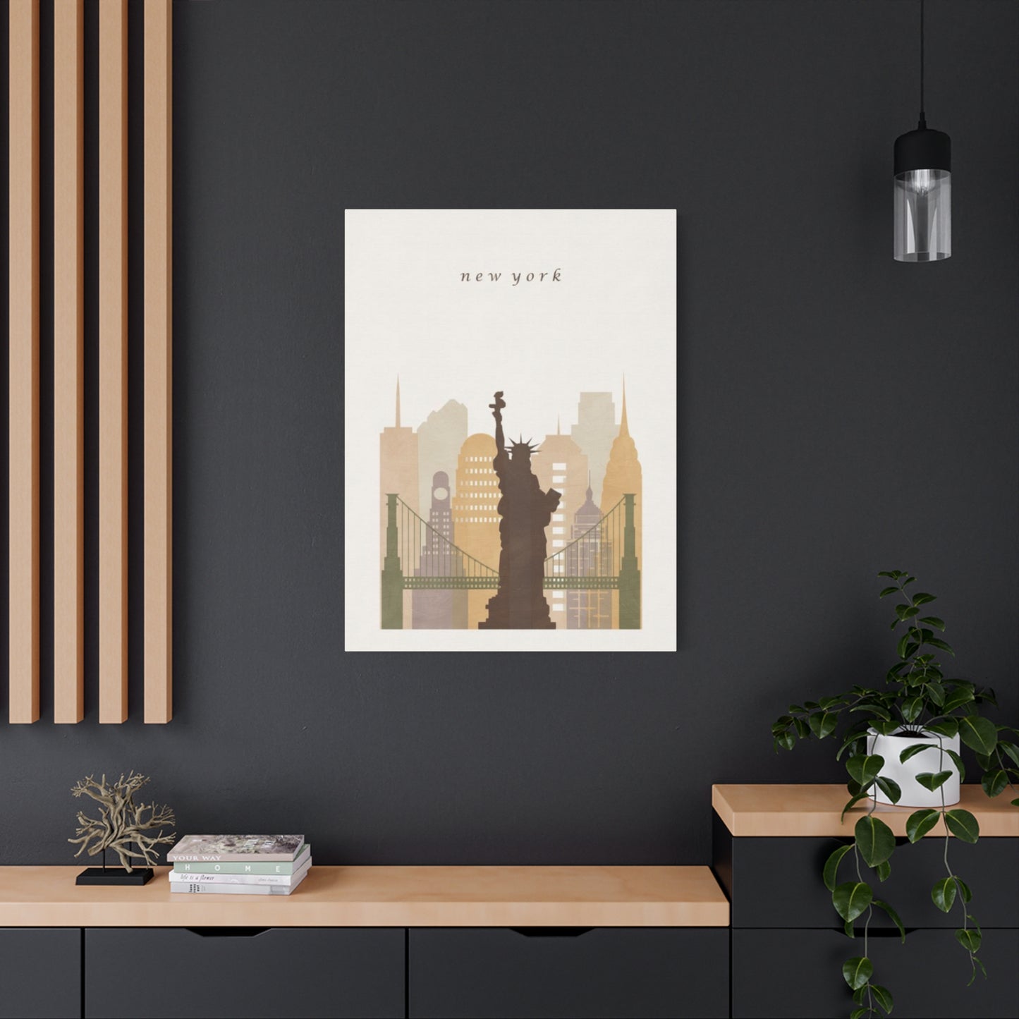 Statue Of Liberty Sepia Poster NYC Skyline Wall Art & Canvas Prints