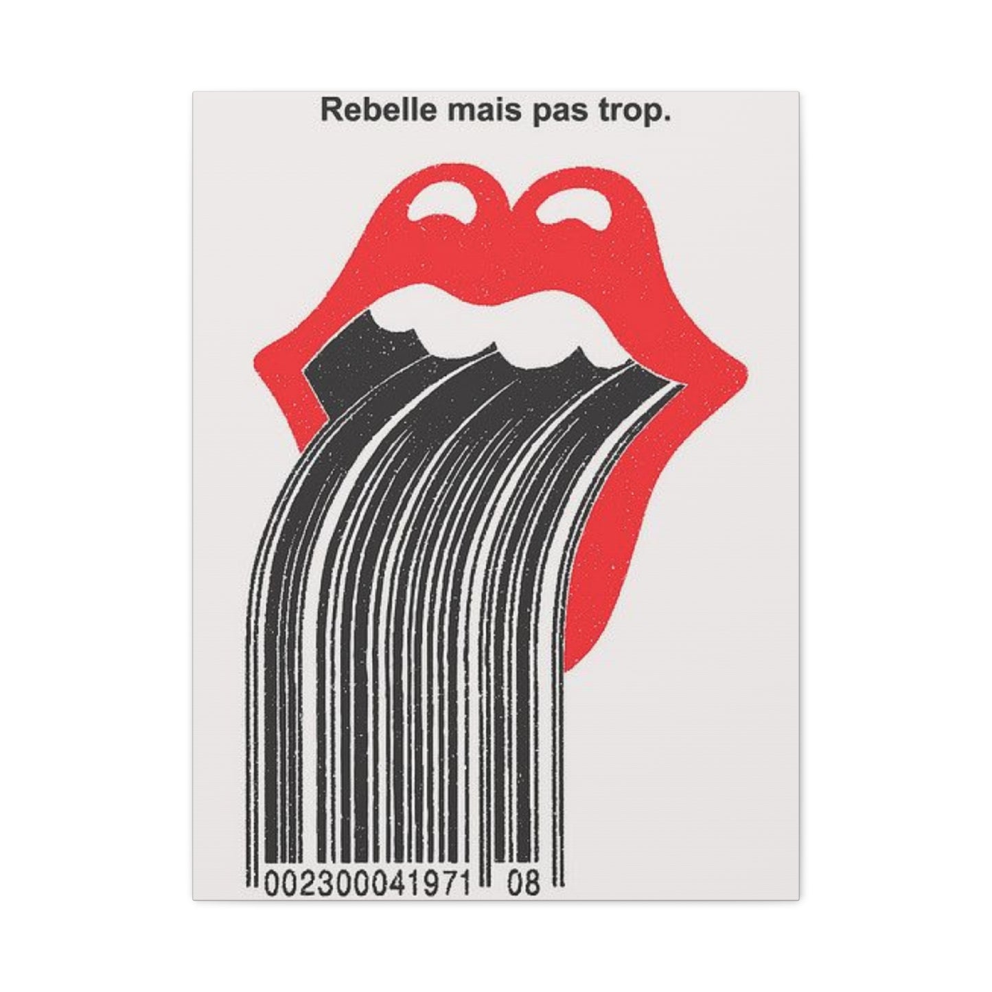 Bar Code Lips Painting Wall Art & Canvas Prints