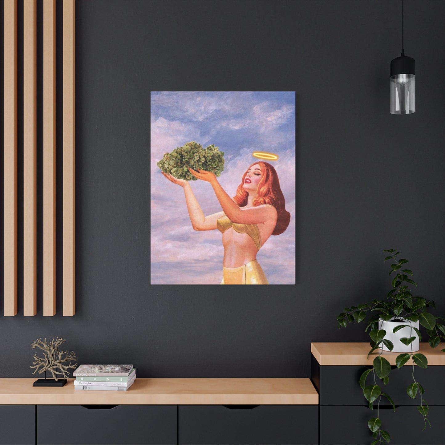 Angel With Joint Marijuana Wall Art & Canvas Prints