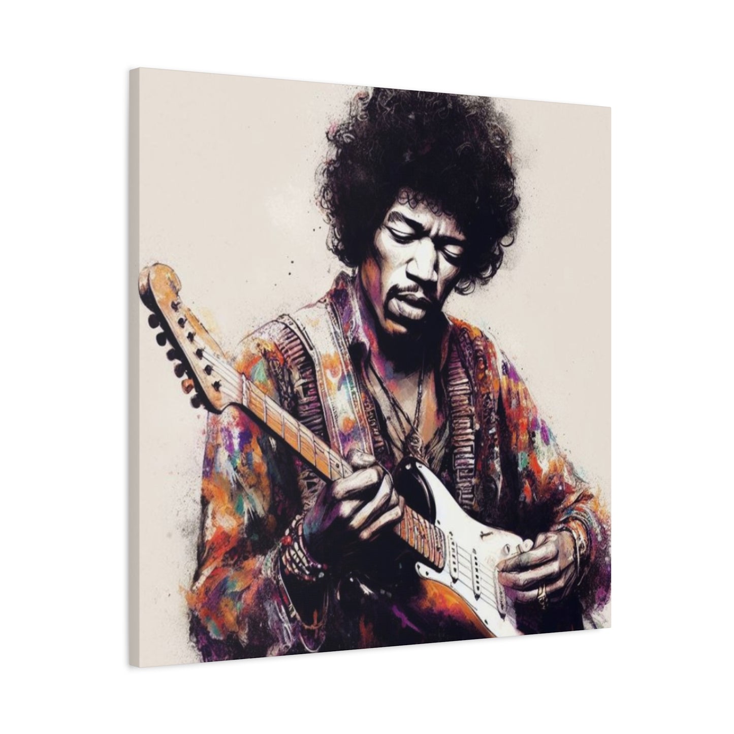 Jimi Hendrix Colorful Poster Wall Art & Canvas Prints