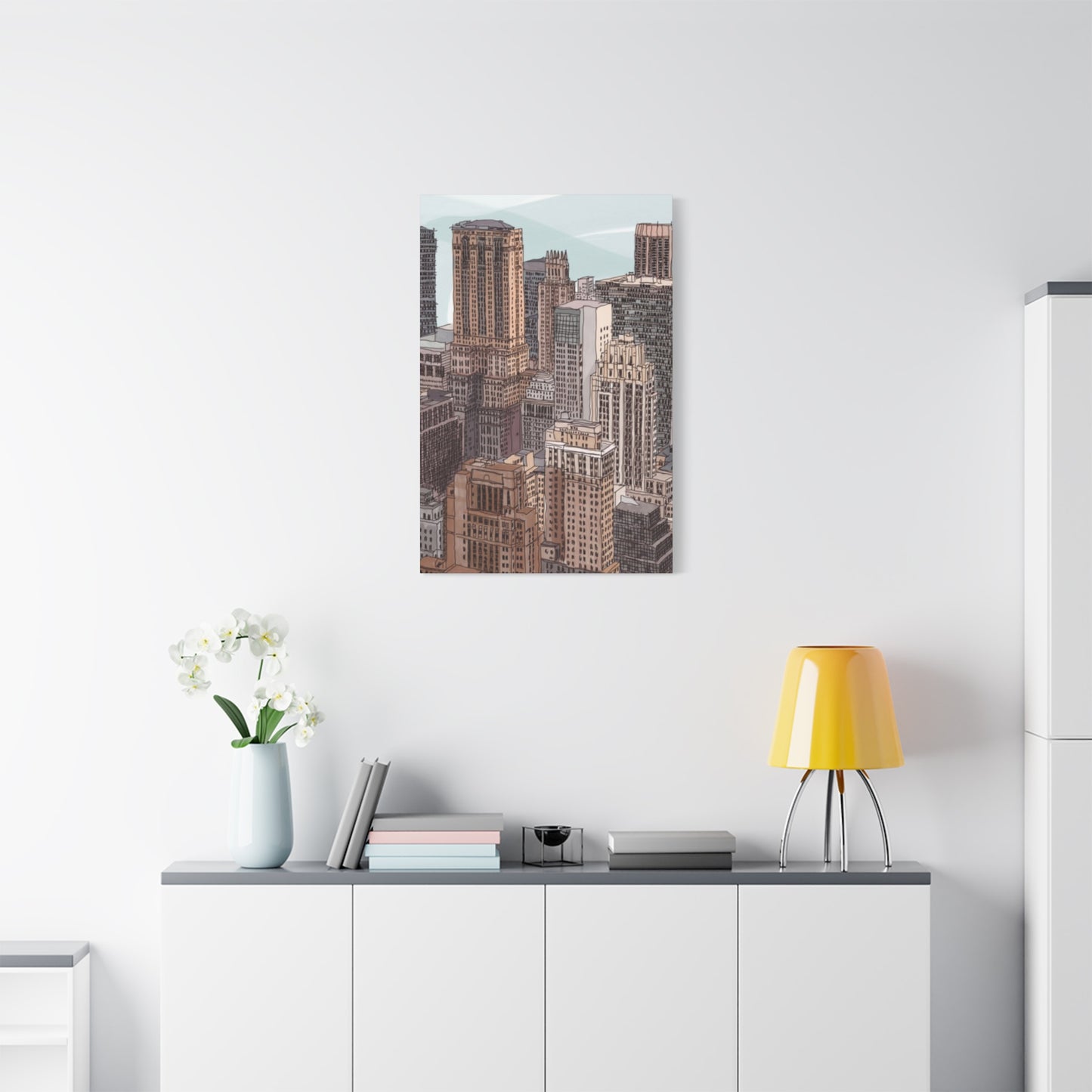 Skyview Of Manhattan NYC Skyline Wall Art & Canvas Prints