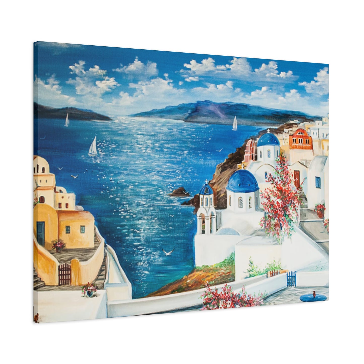 Greece Sea Painting Wall Art & Canvas Prints