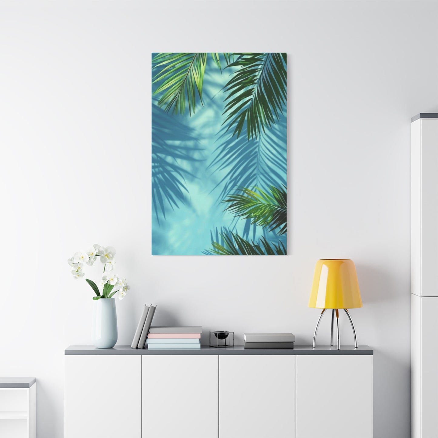 Shadow Of Palm Tree in Pool Wall Art & Canvas Prints