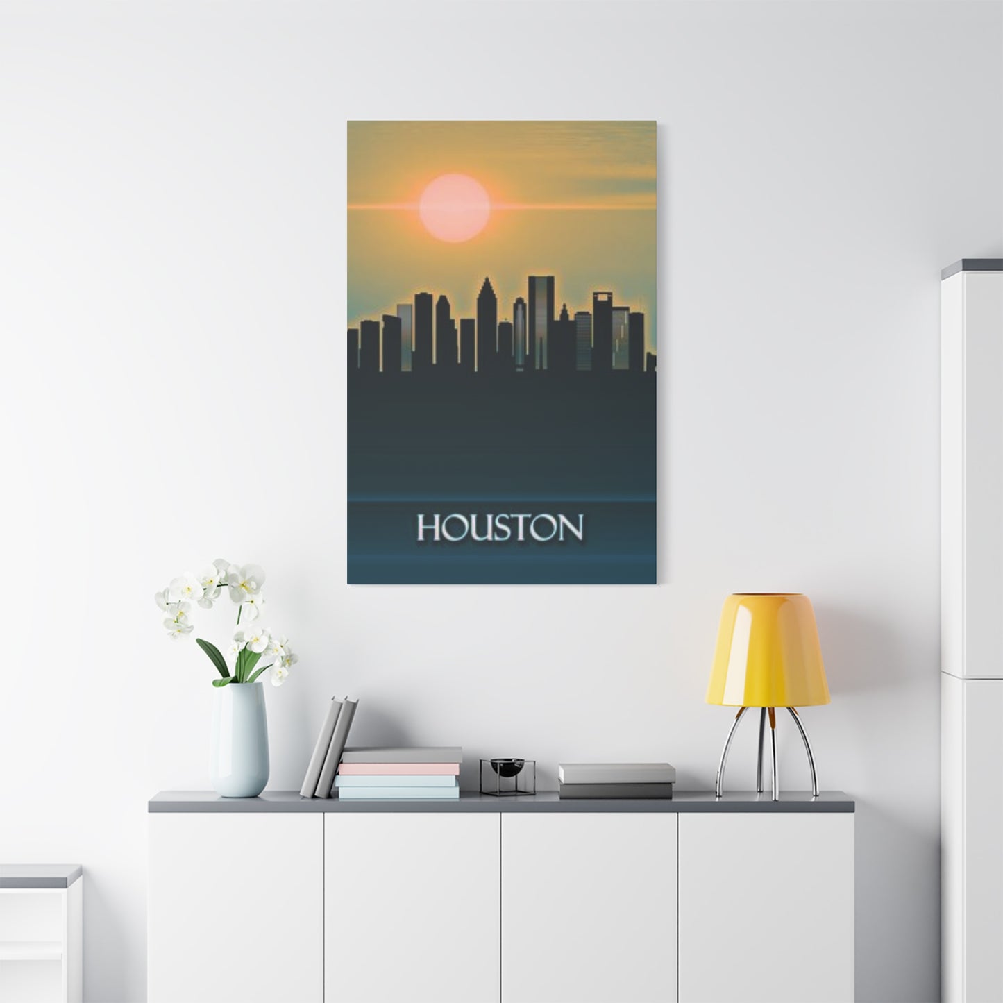 Aesthetic Sunset Houston Skyline Wall Art & Canvas Prints