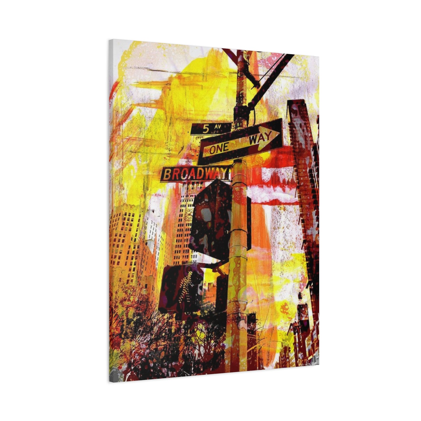 Sign Way Painting Mixed Media Wall Art & Canvas Prints