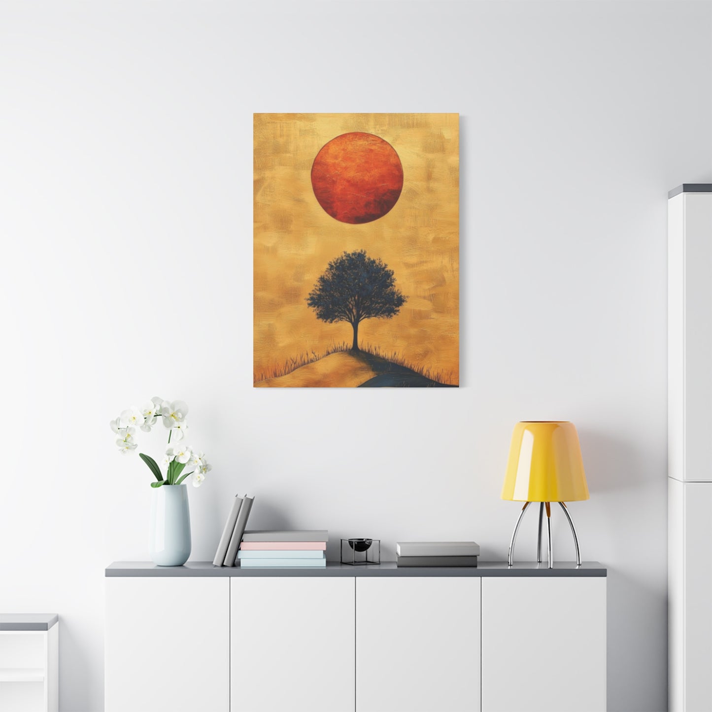 Sun And Tree Modernism Wall Art & Canvas Prints