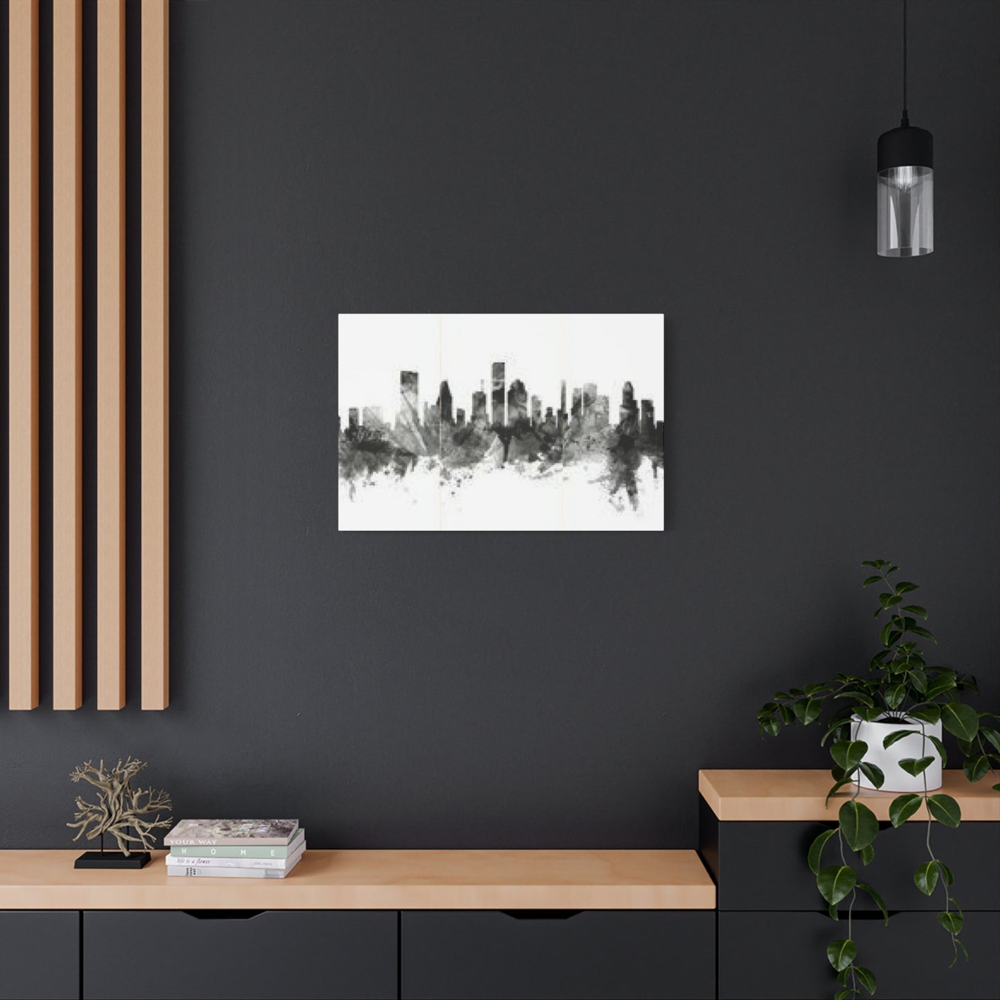 Black & White Houston Skylines Wall Art & Canvas Prints