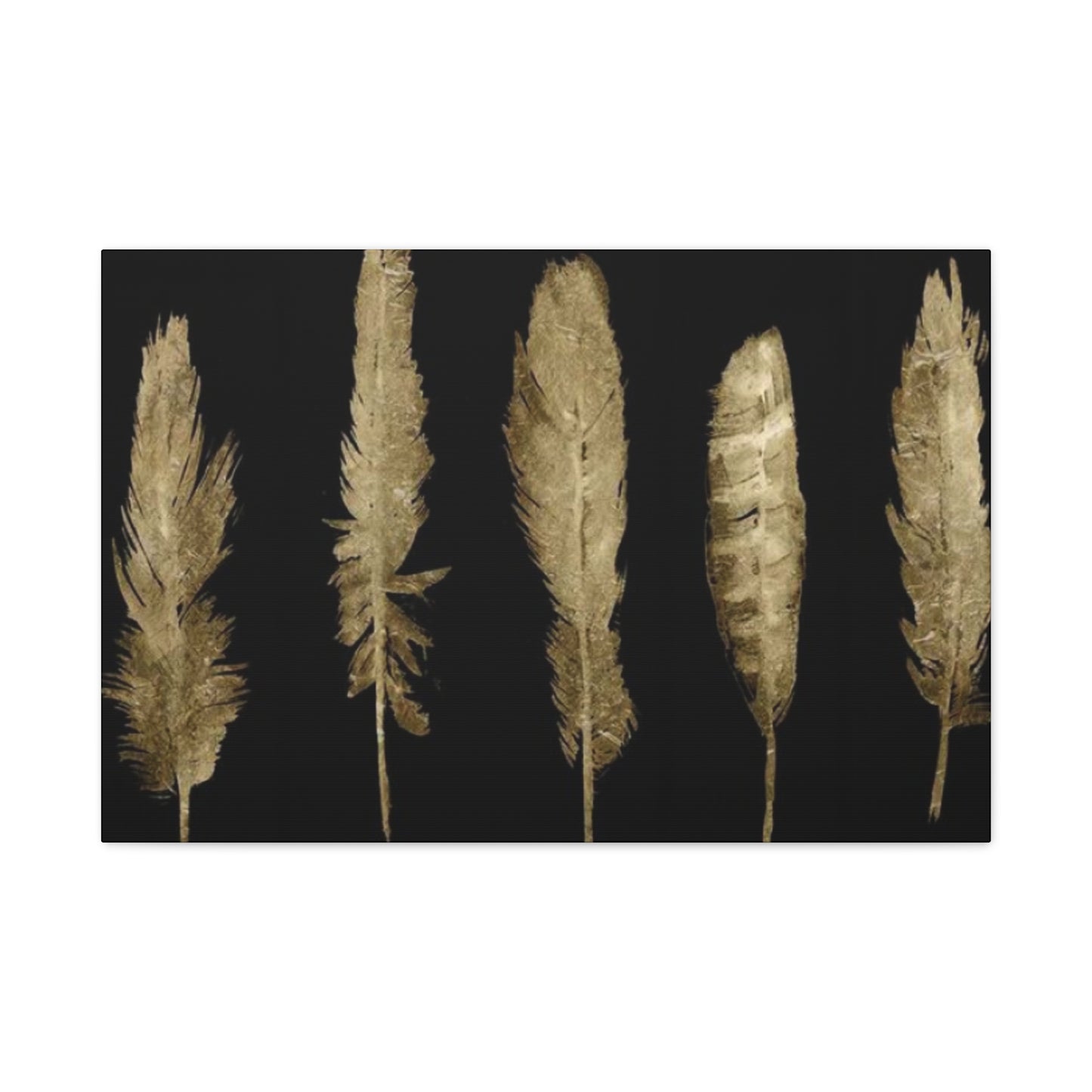 Golden Feather Wall Art & Canvas Prints