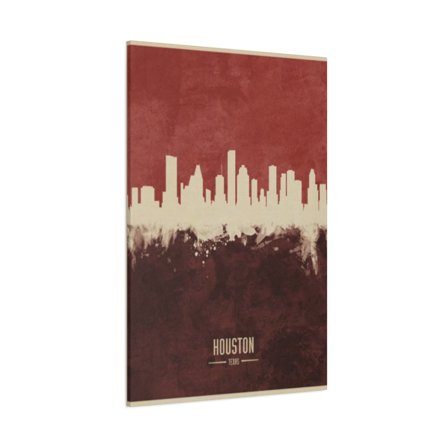 Charming Houston Skyline Painting Wall Art & Canvas Prints