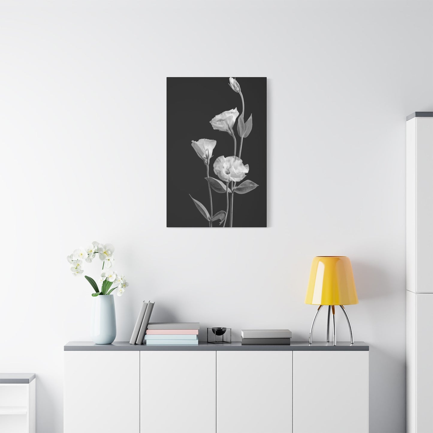 Black and White Flower Wall Art & Canvas Prints