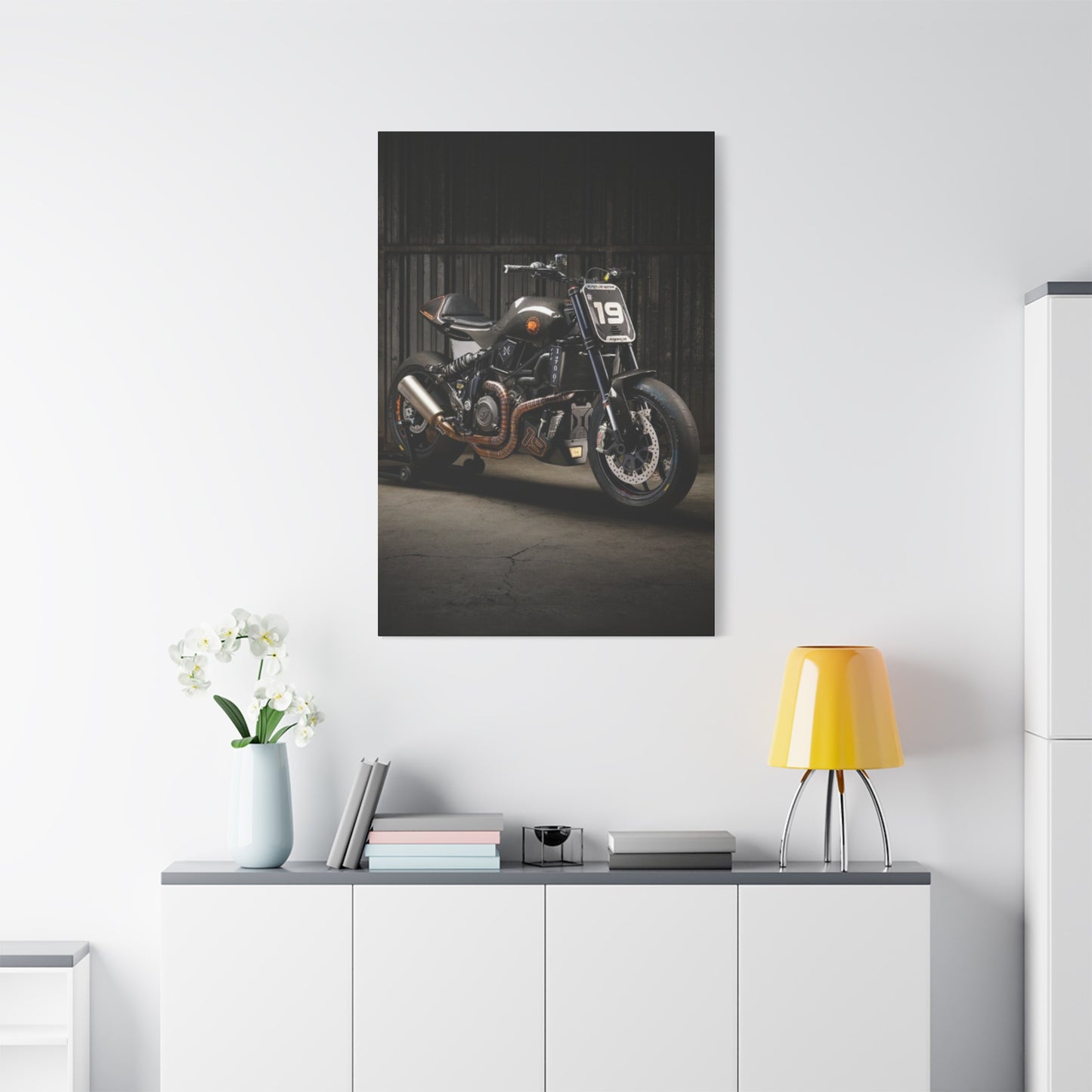 Black Classic Rider Motorcycle Wall Art & Canvas Prints