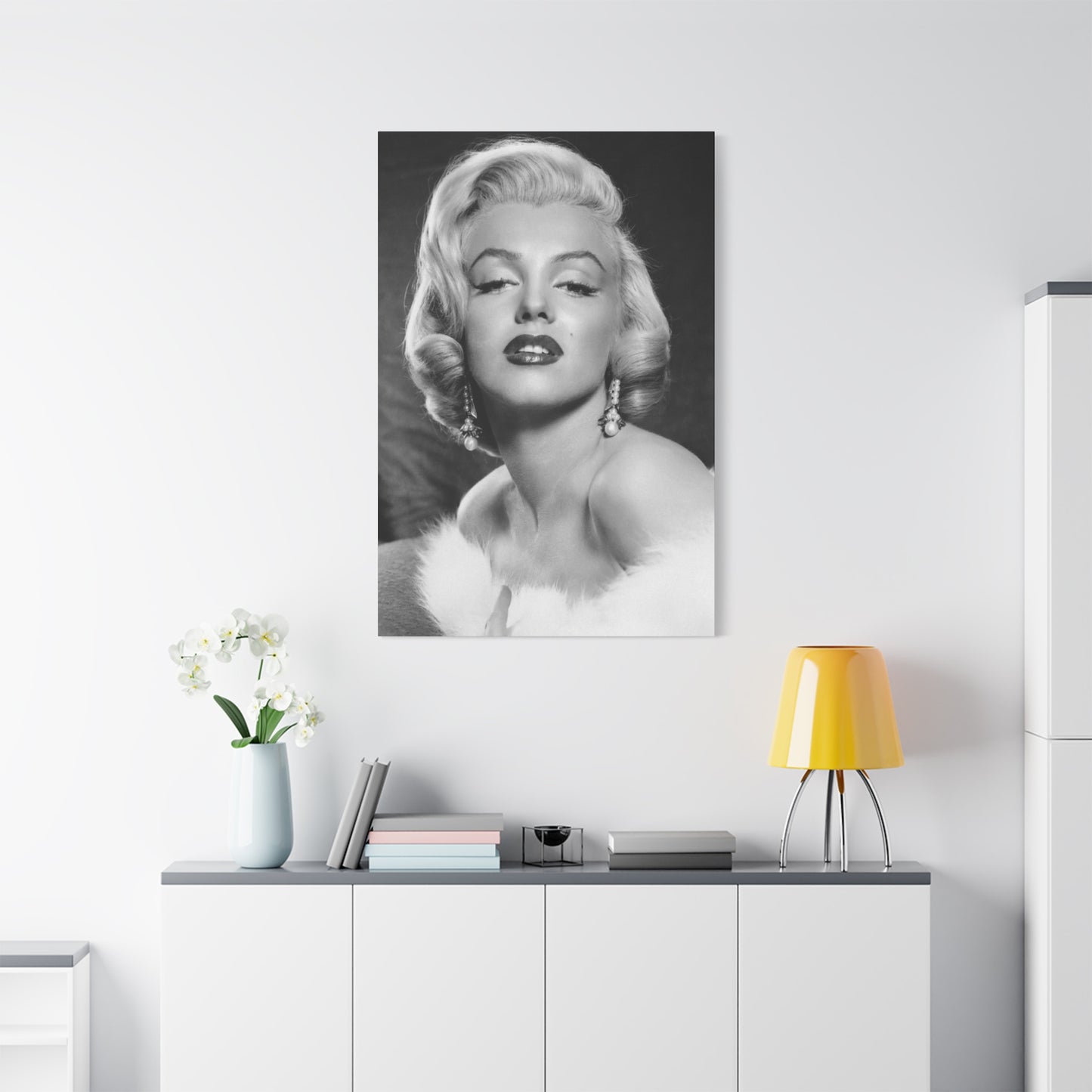 Grayscale Marilyn Monroe Beautiful Poster Wall Art & Canvas Prints