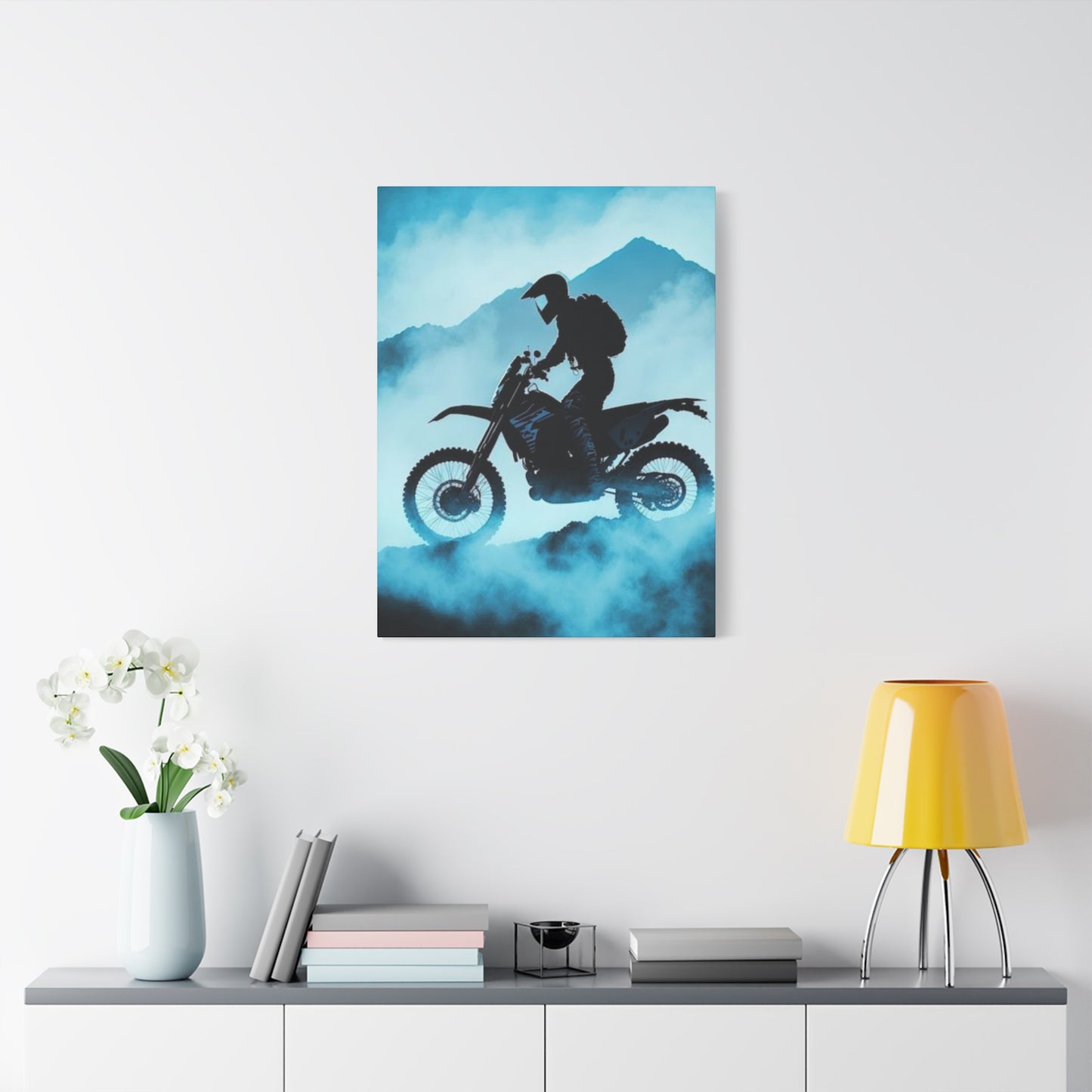 Mountain Biking Motorcycle Wall Art & Canvas Prints